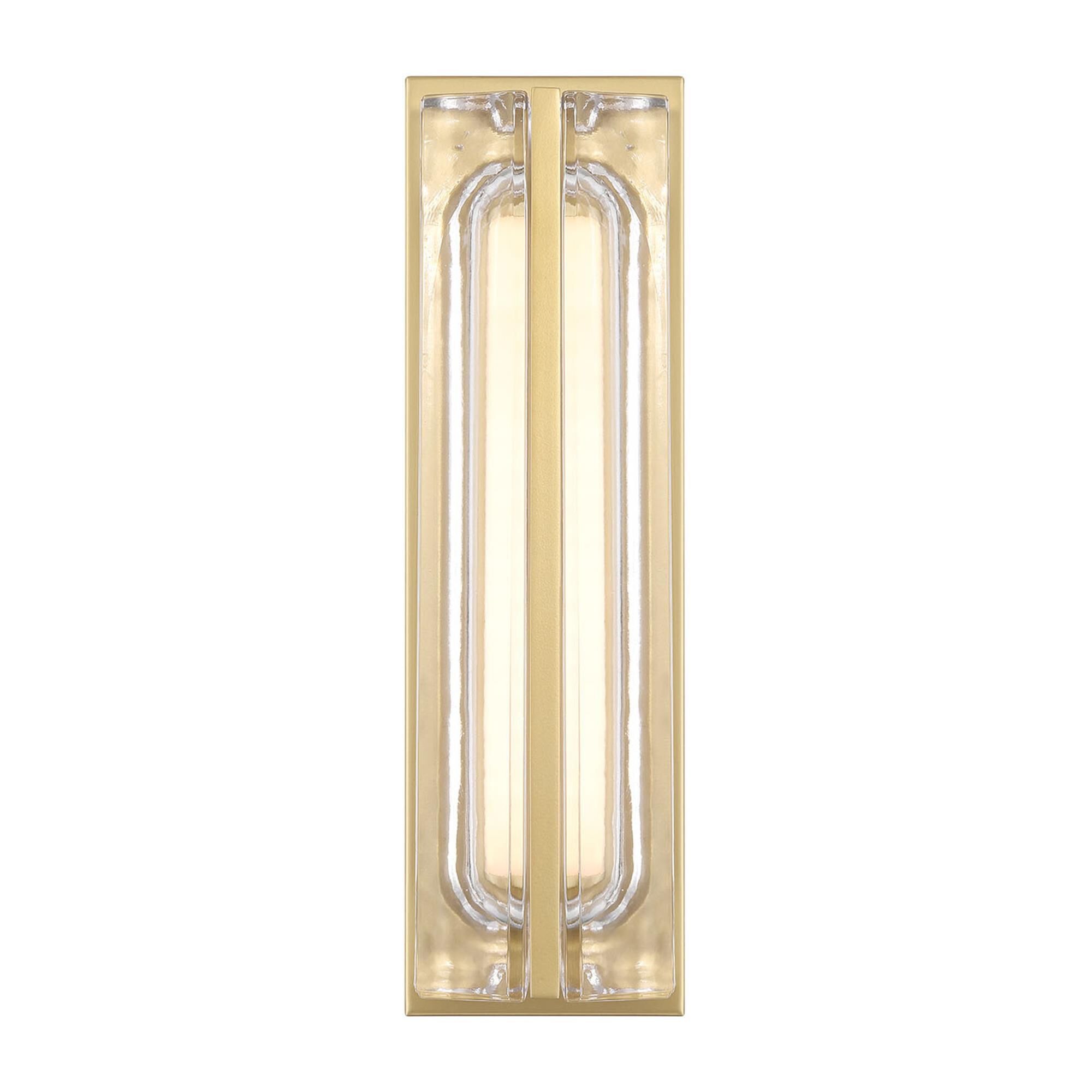 Shown in Gold finish and Clear glass