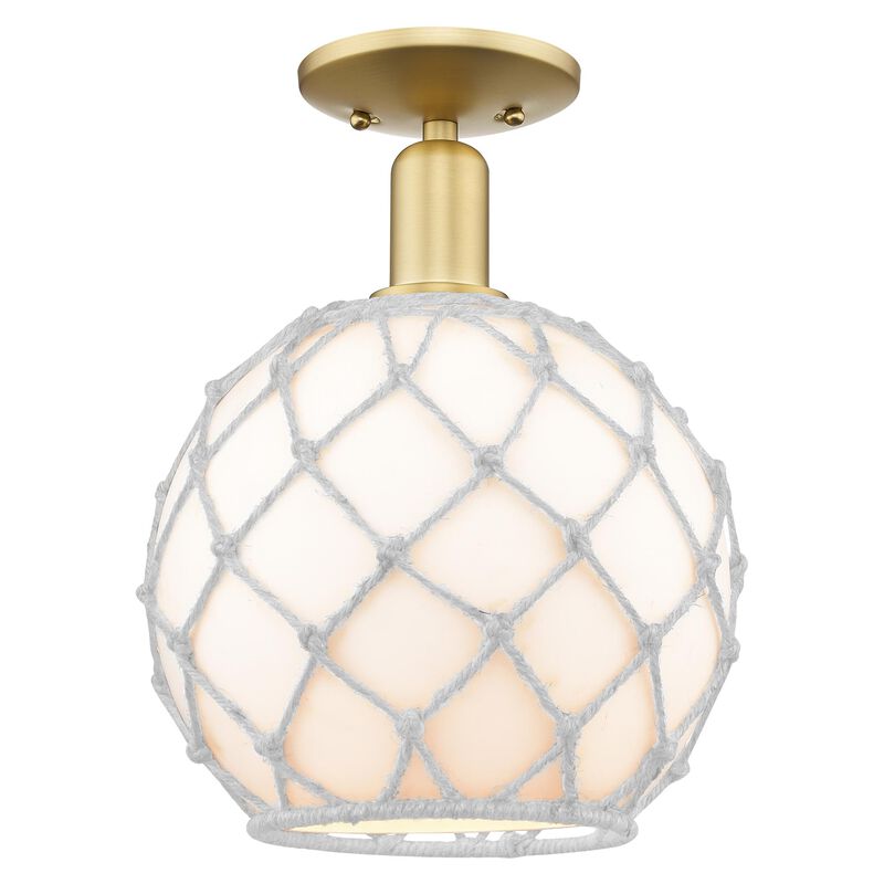 Bruno Marashlian Farmhouse Rope 10 Inch Semi Flush Mount by Innovations Lighting