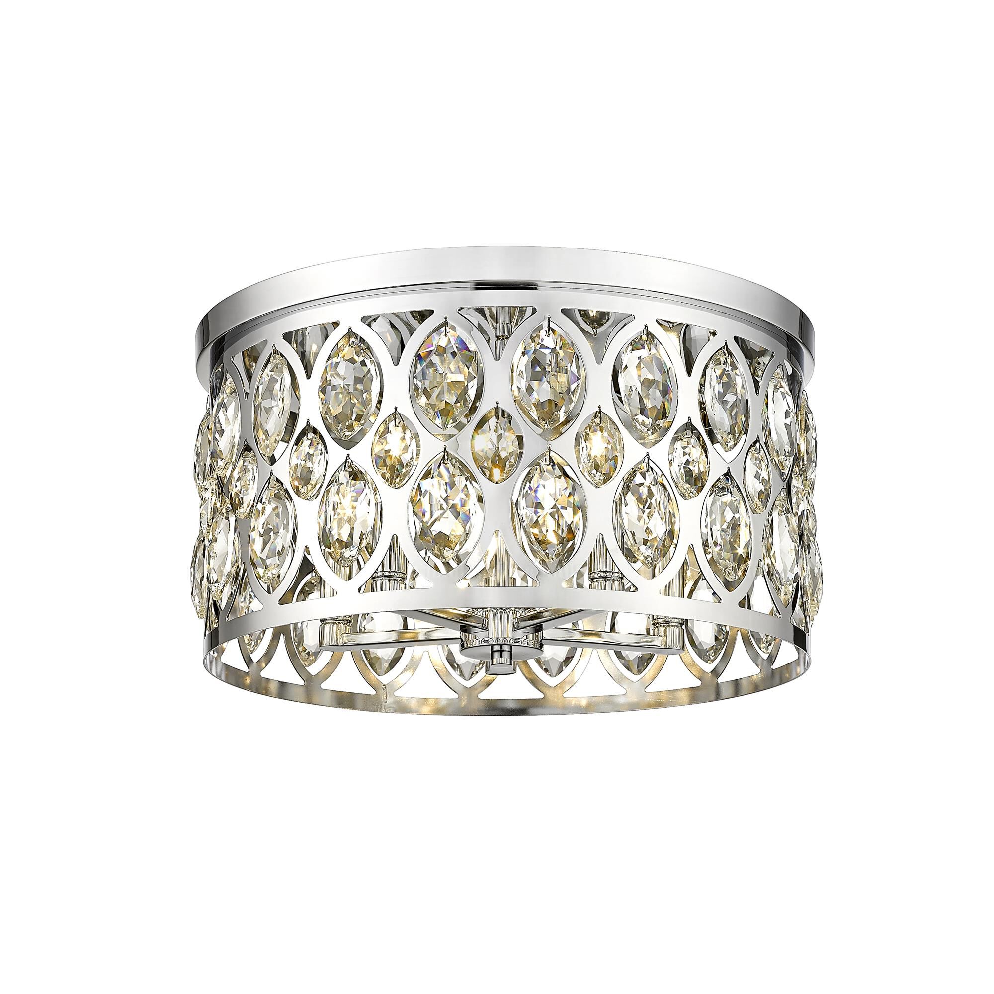 Shown in Chrome finish and Clear Crystal glass