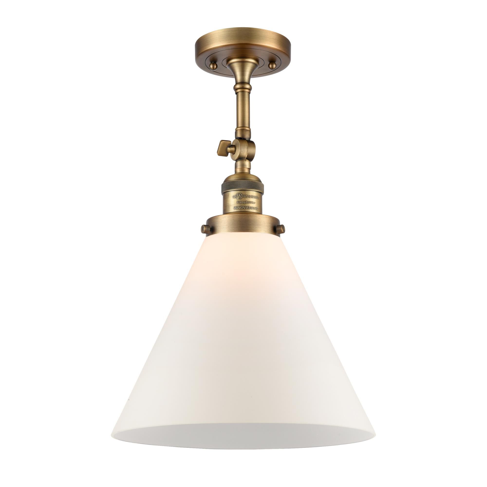 Bruno Marashlian Cone 12 Inch 1 Light Semi Flush Mount,