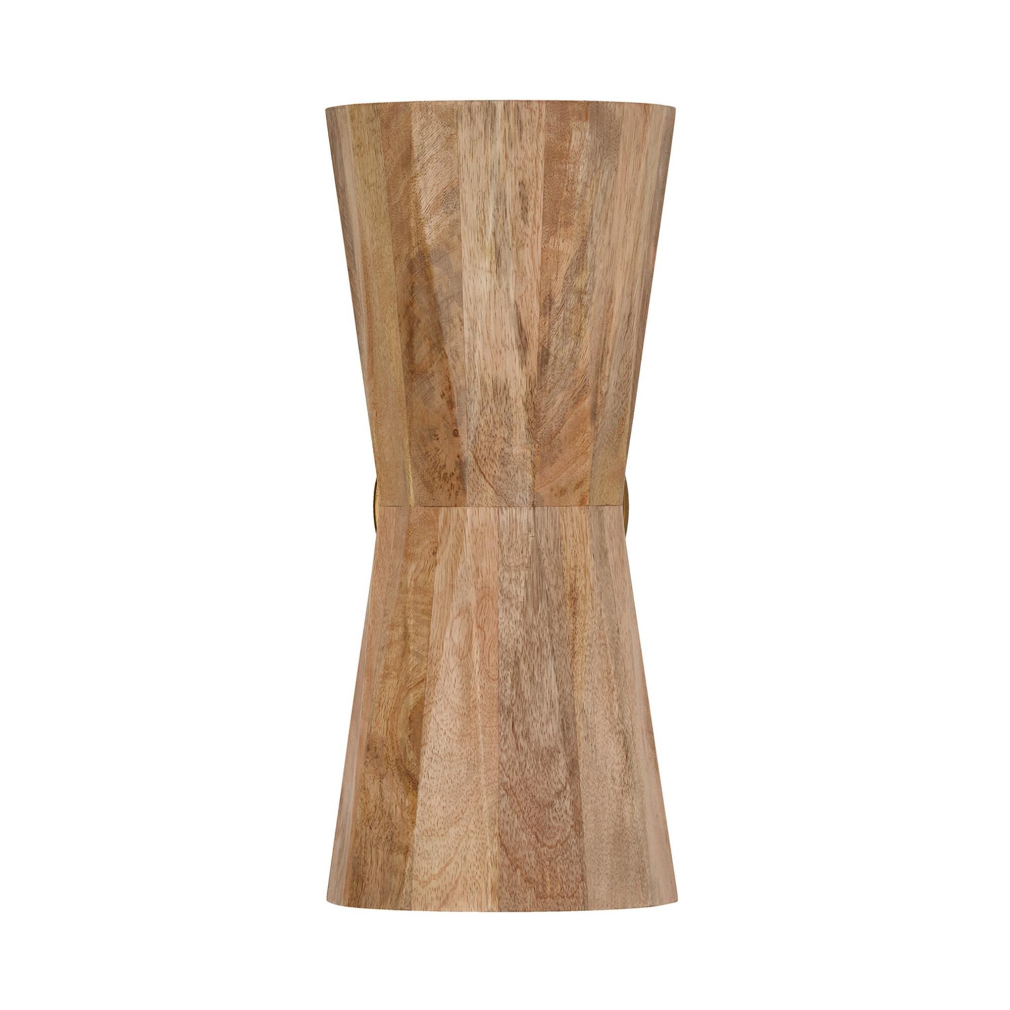Shown in Light Wood And Patinaed Brass finish