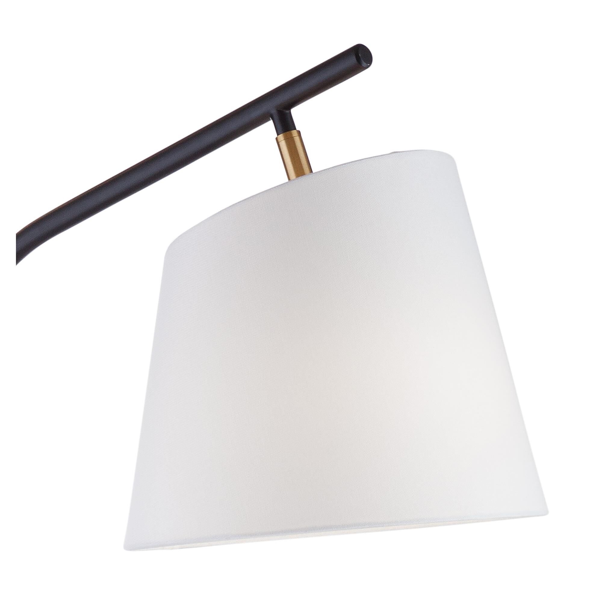 Shown in Black and White finish and White shade