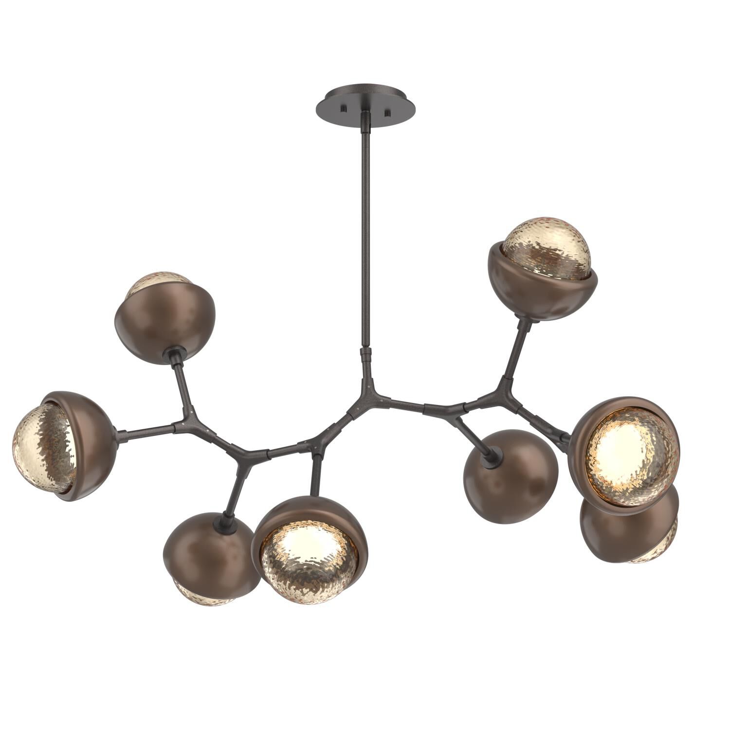 Shown in Graphite finish and Amber glass and Burnished Bronze accent