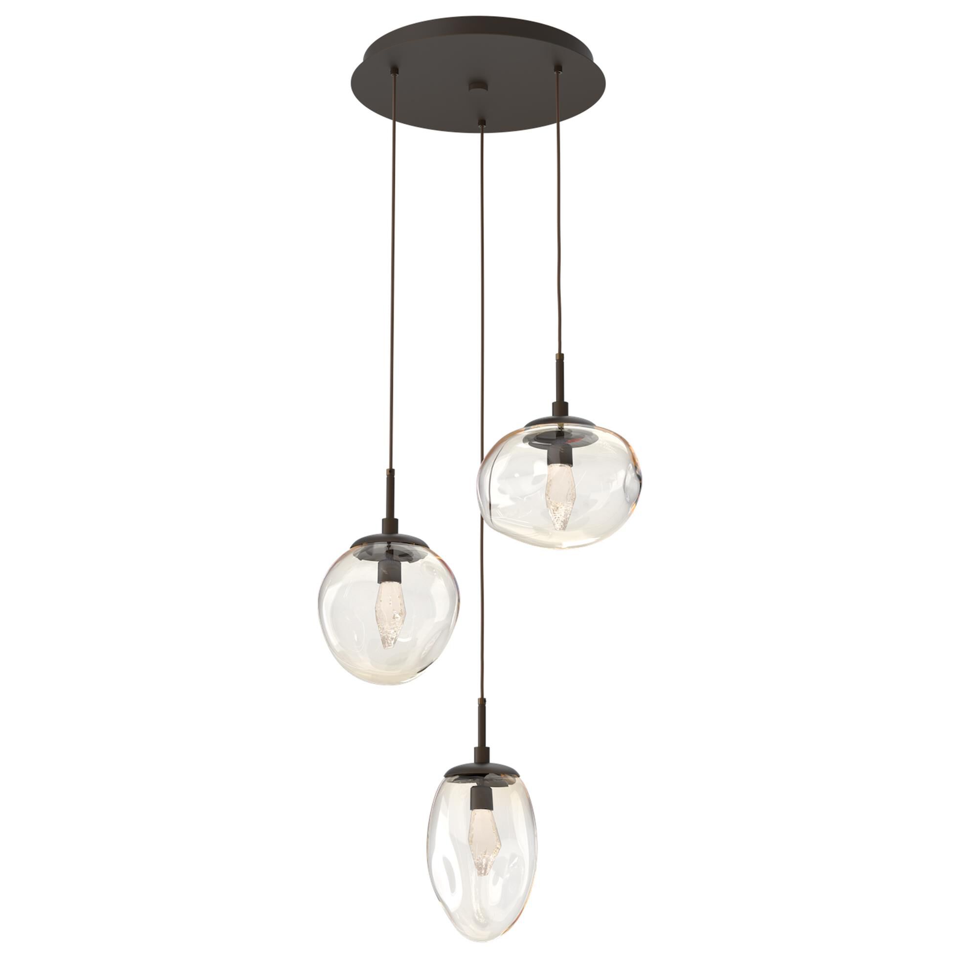 Shown in Flat Bronze finish and Geo Inner Amber Outer glass