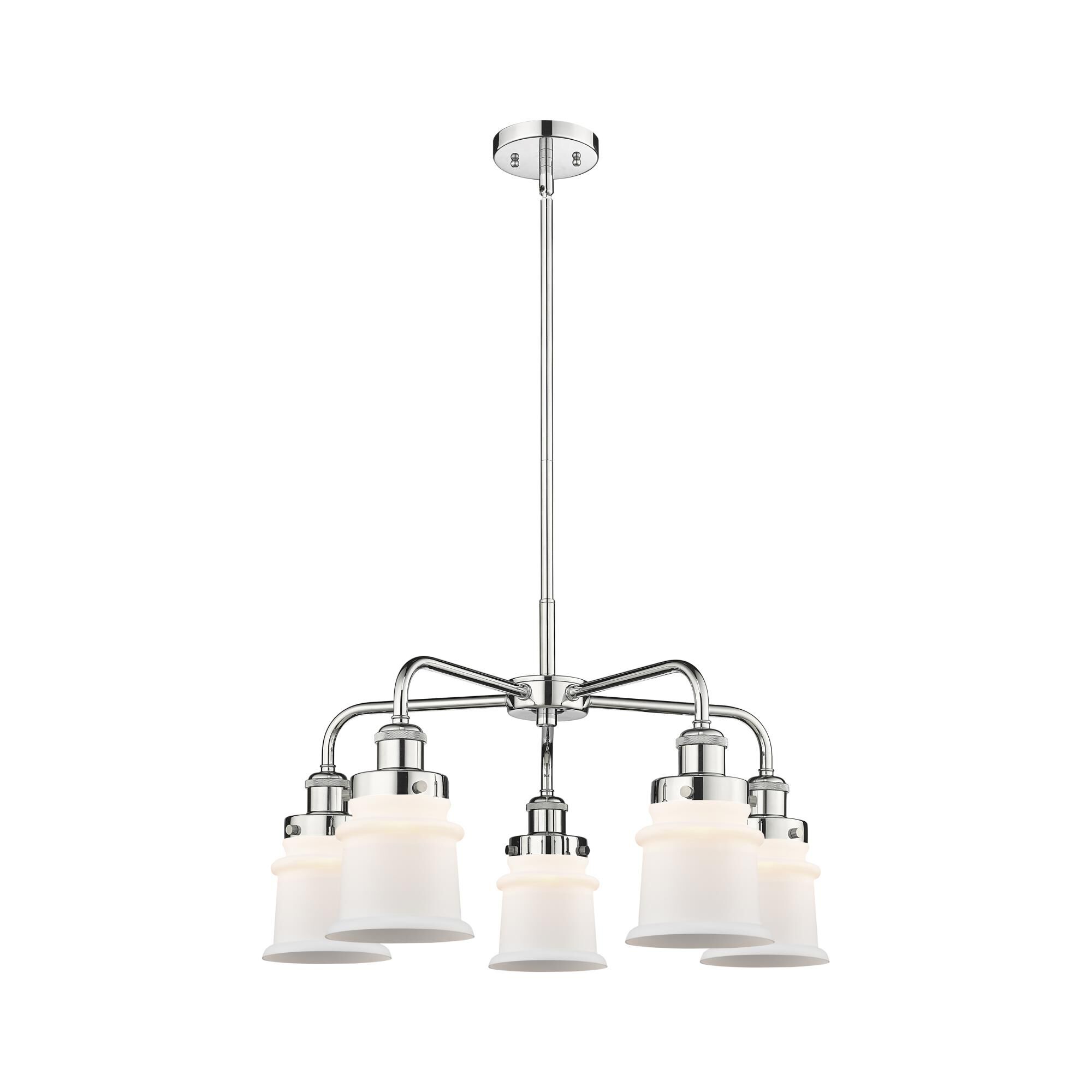 Shown in Polished Chrome finish and Matte White glass