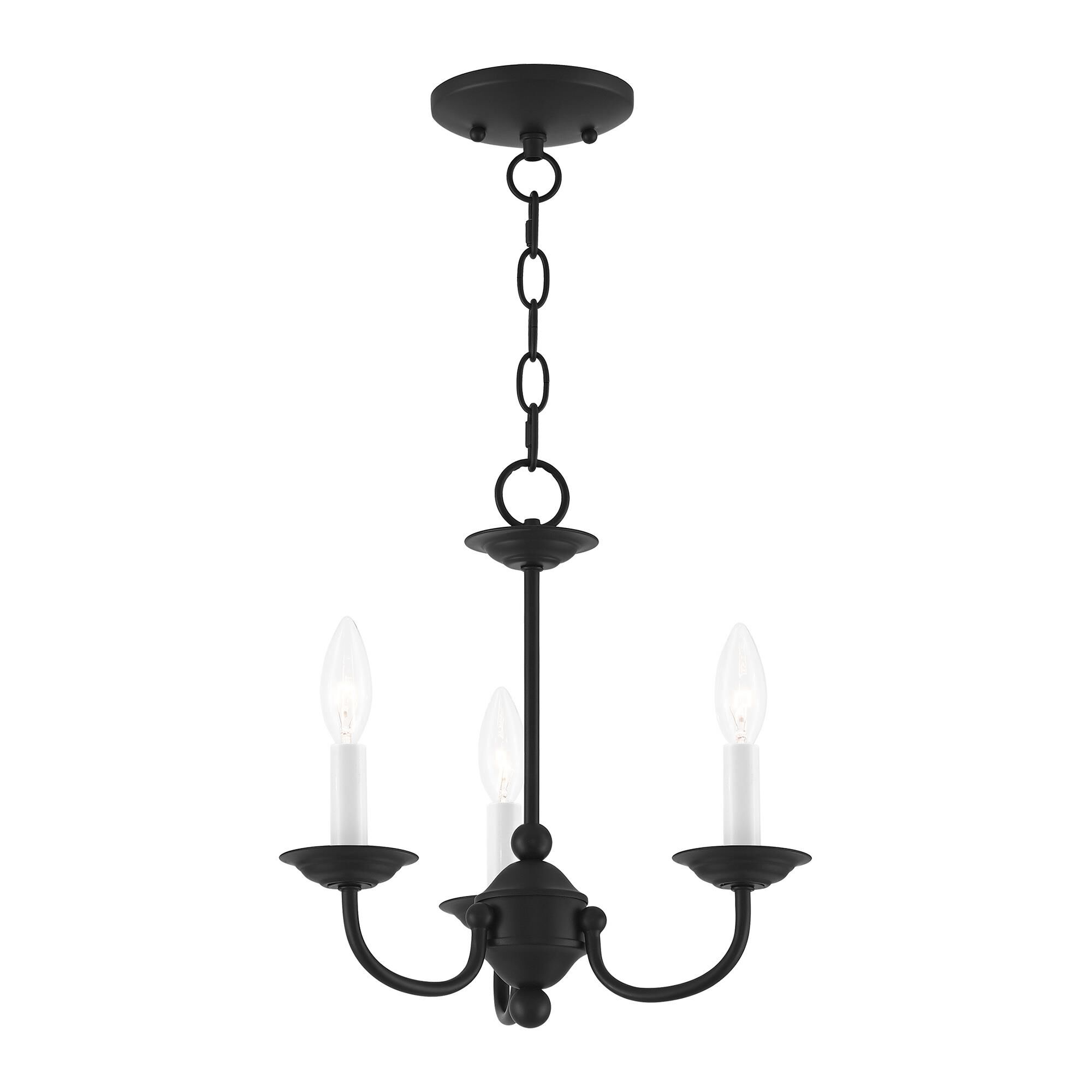 Home Basics 14 Inch 3 Light Mini Chandelier by Livex Lighting