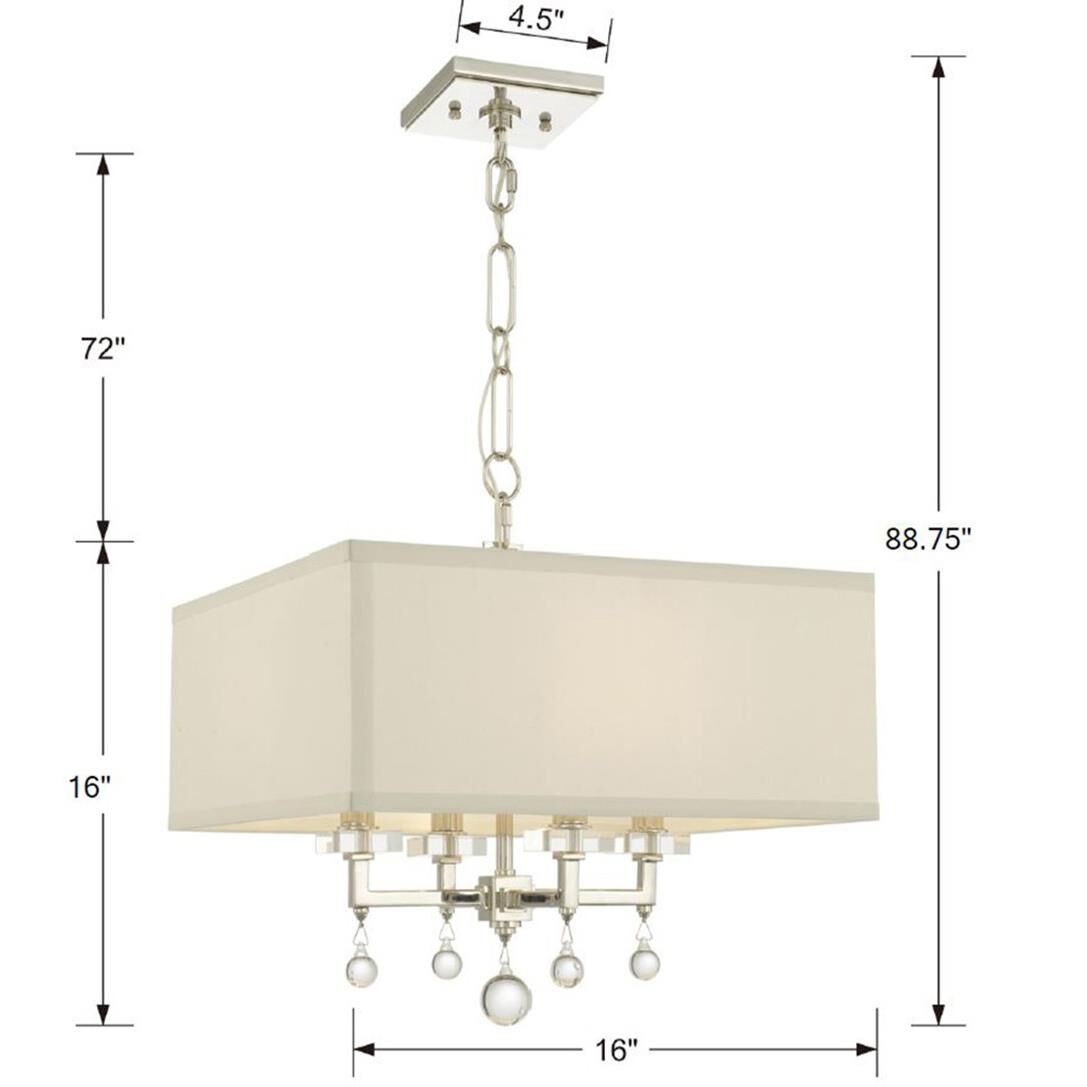 Paxton 16 Inch 4 Light Mini Chandelier by Crystorama