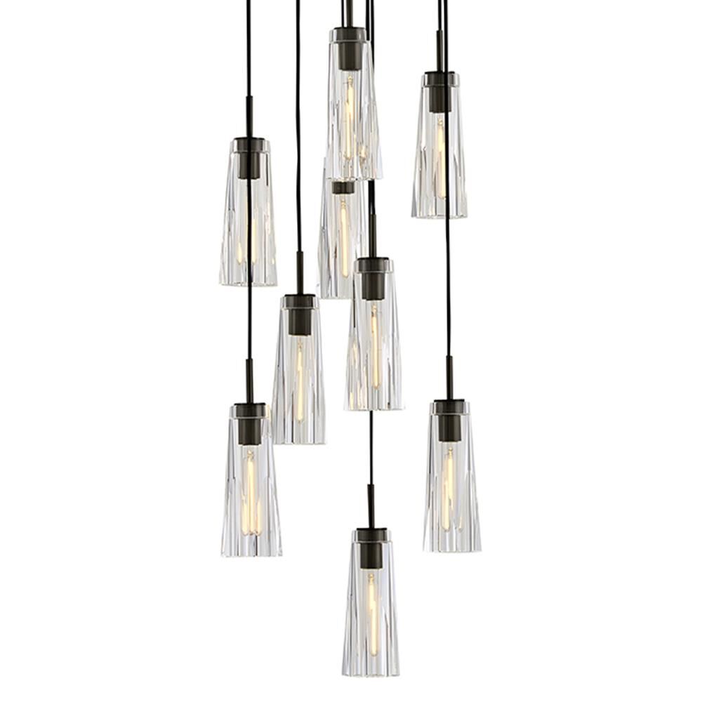 Shown in Black Oxide finish and Clear Crystal glass