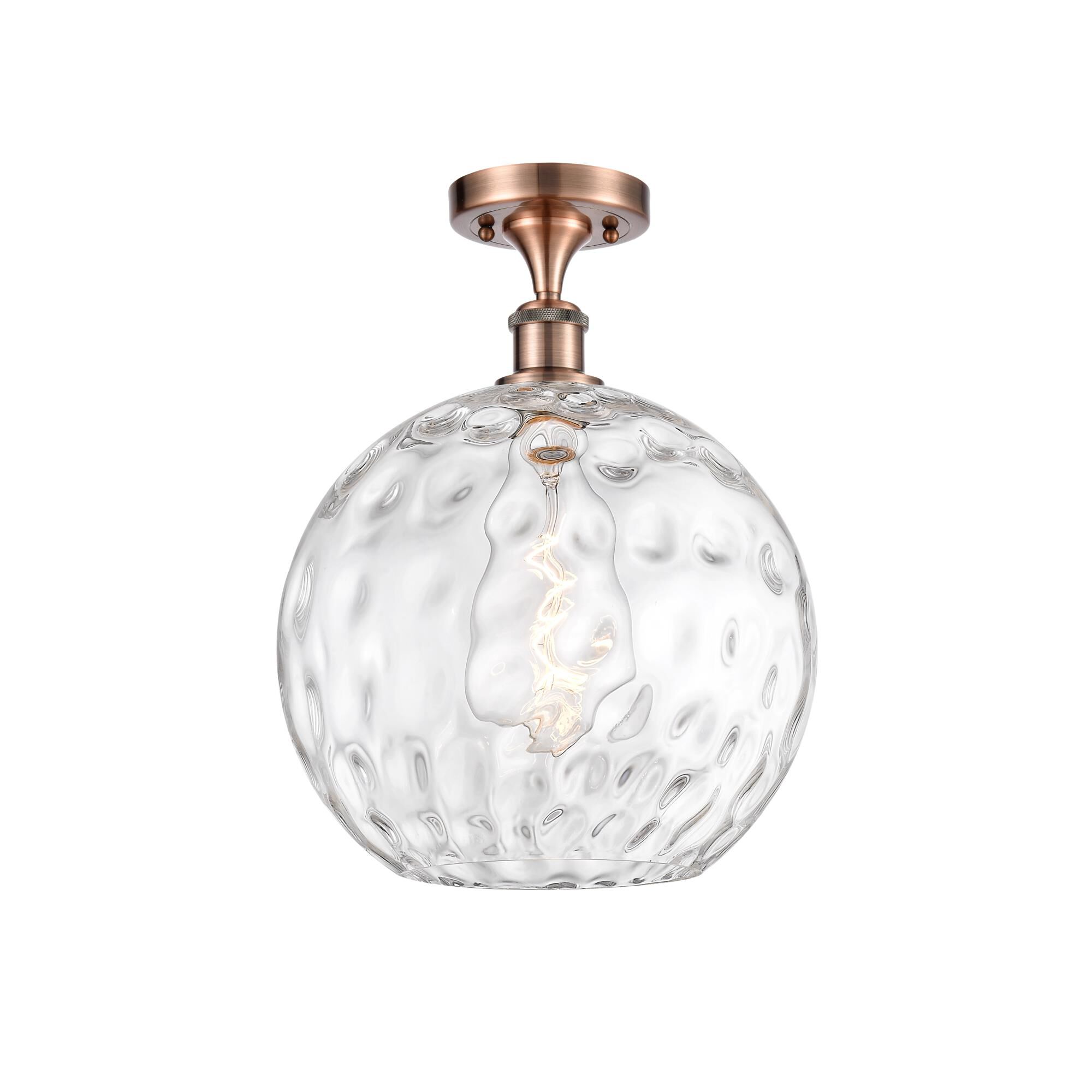 Shown in Antique Copper finish and Clear glass