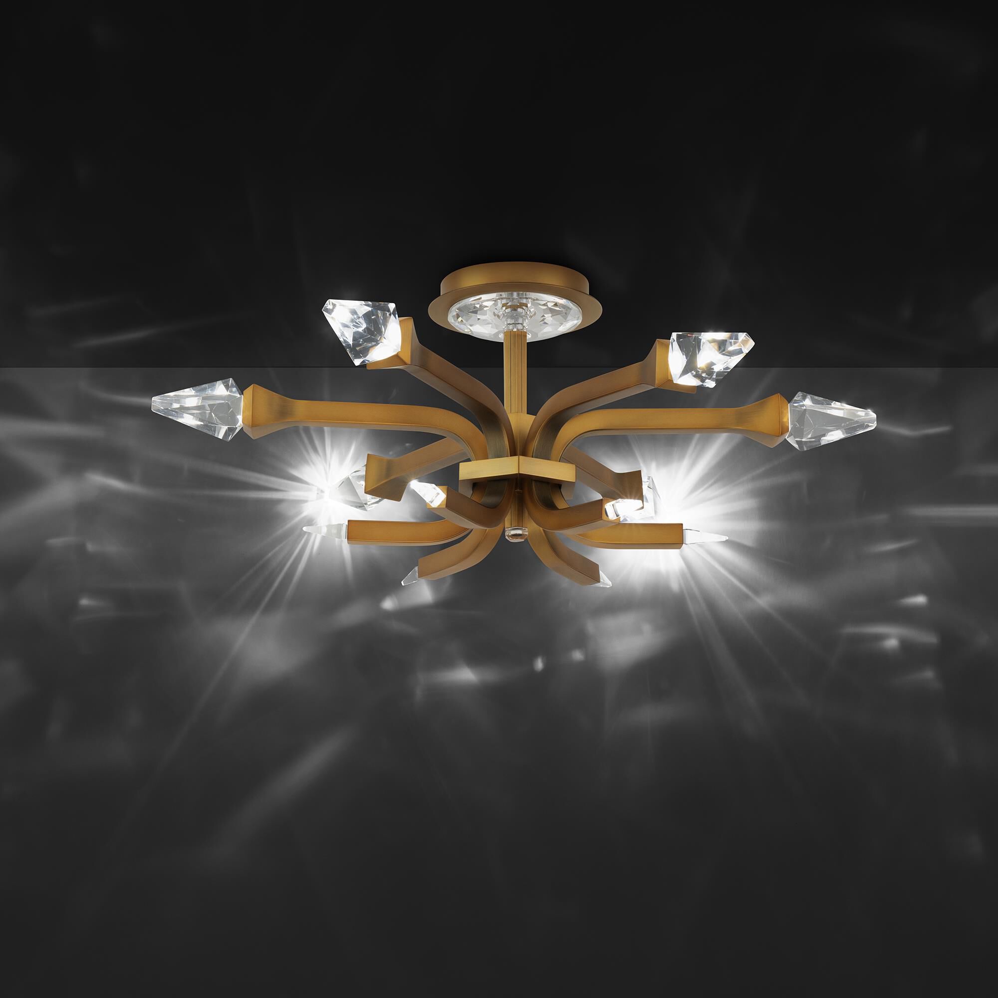 Plumeria 24 Inch Semi Flush Mount by Schonbek Beyond