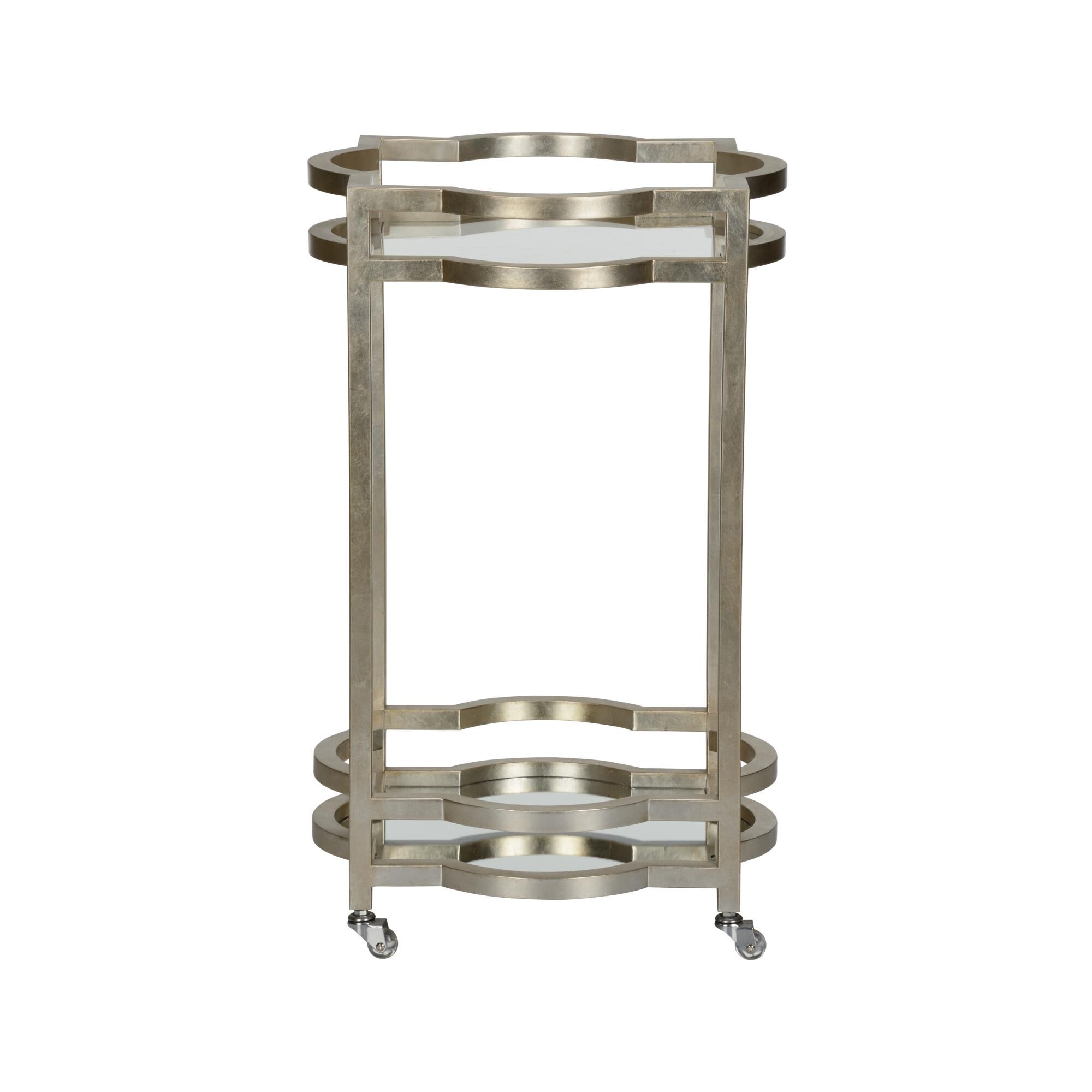 Lisa Kahn Quatrefoil Bar Cart by Chelsea House