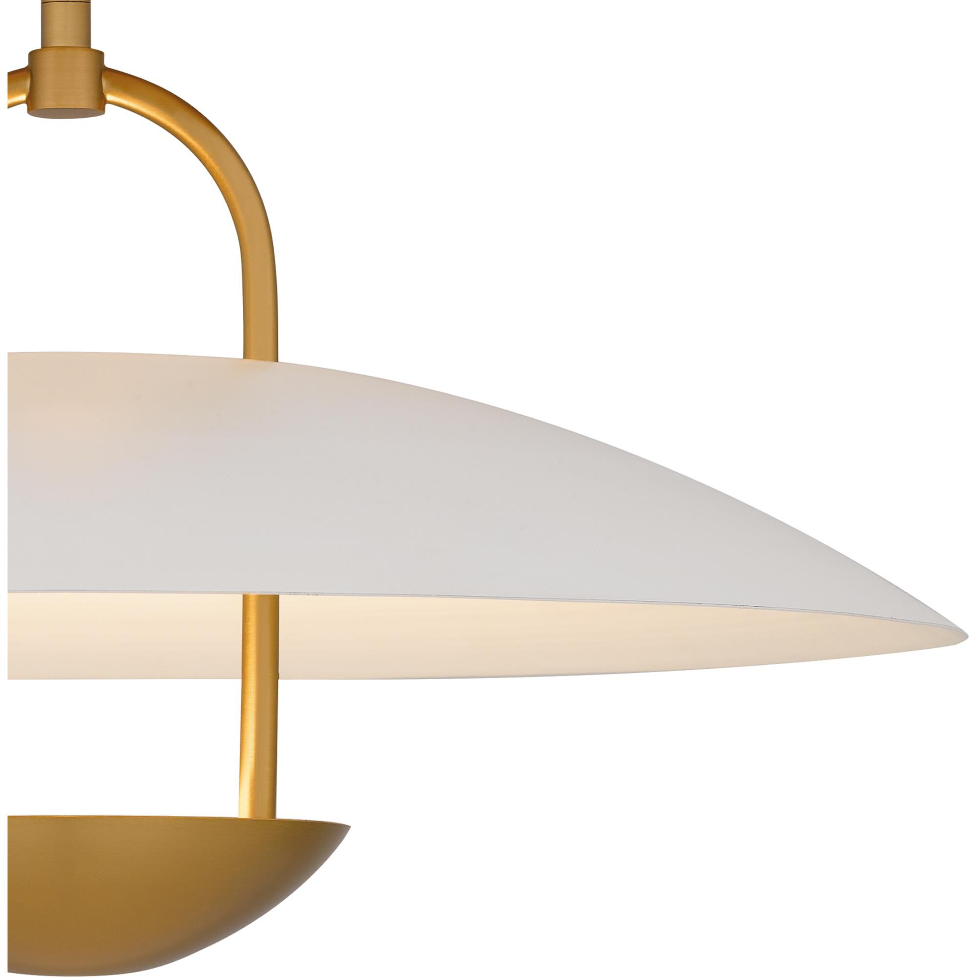Shown in Brushed Gold finish and Metal shade