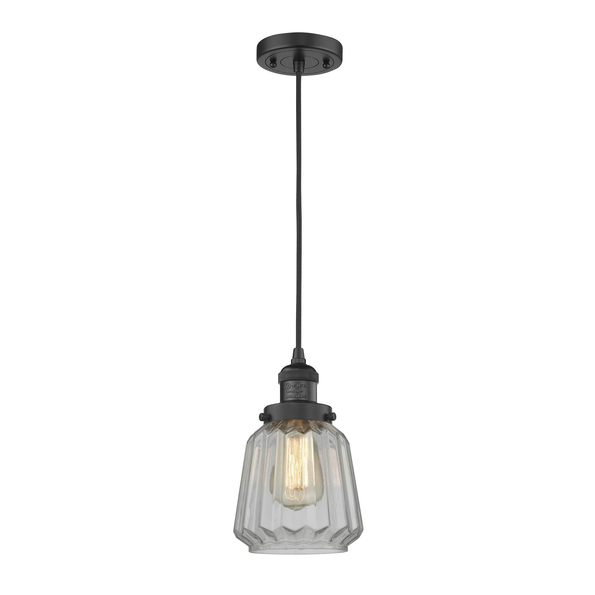 Shown in Matte Black finish and Clear glass
