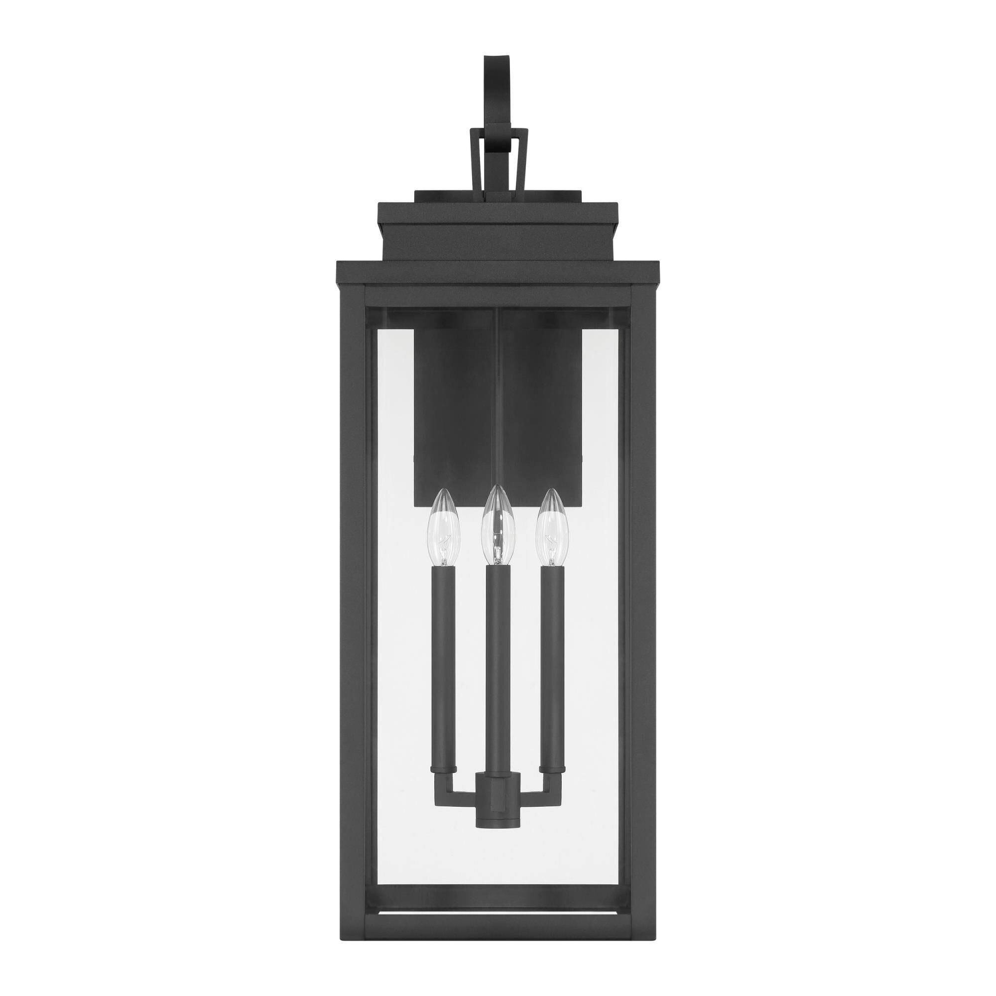 Shown in Textured Black finish and Clear glass