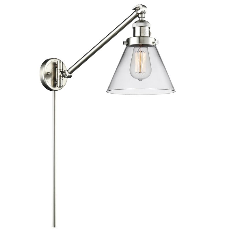 Bruno Marashlian Large Cone Wall Swing Lamp by Innovations Lighting