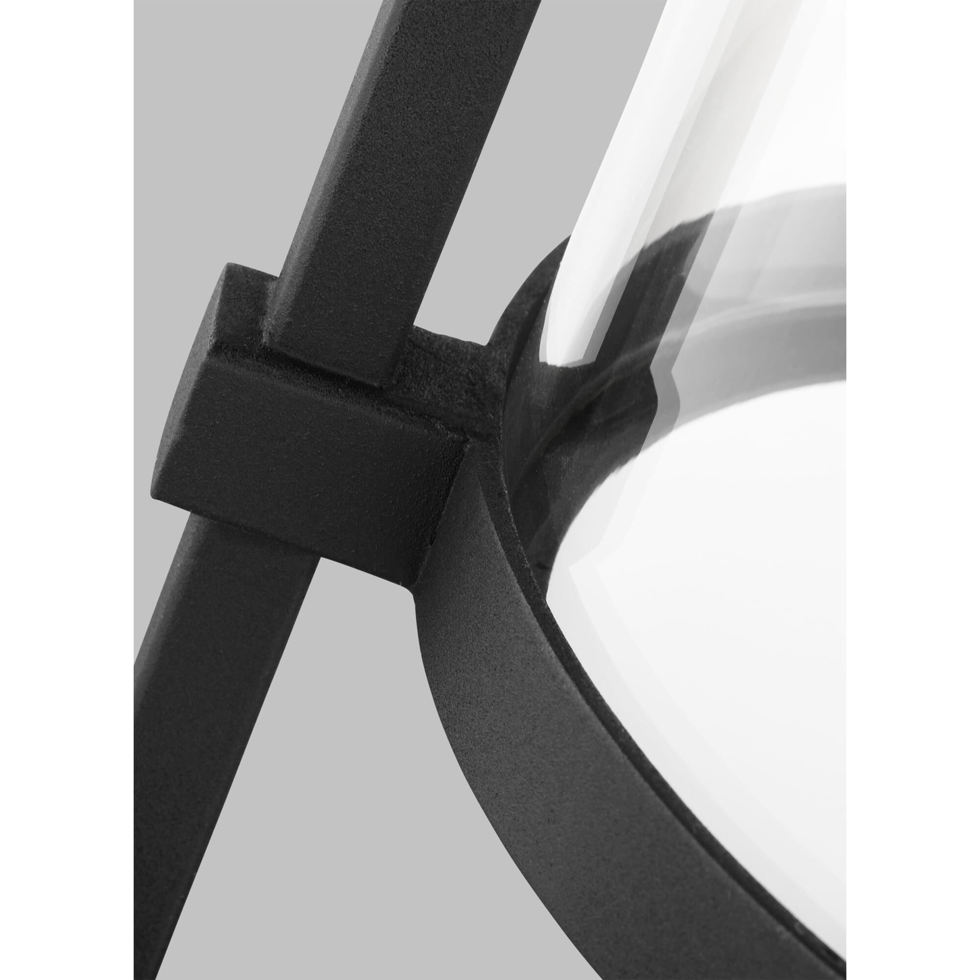 Shown in Textured Black finish and Clear glass