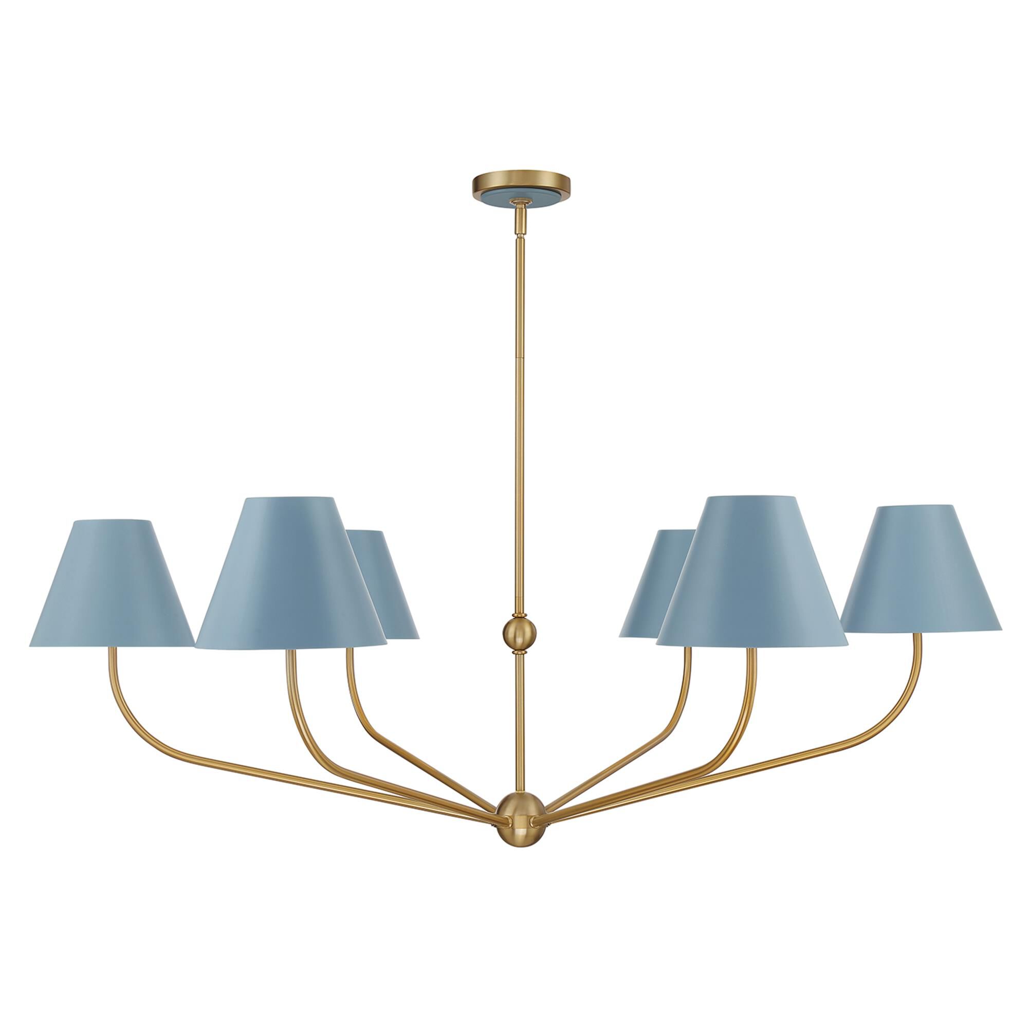 Shown in Vibrant Gold and Blue finish and Steel shade