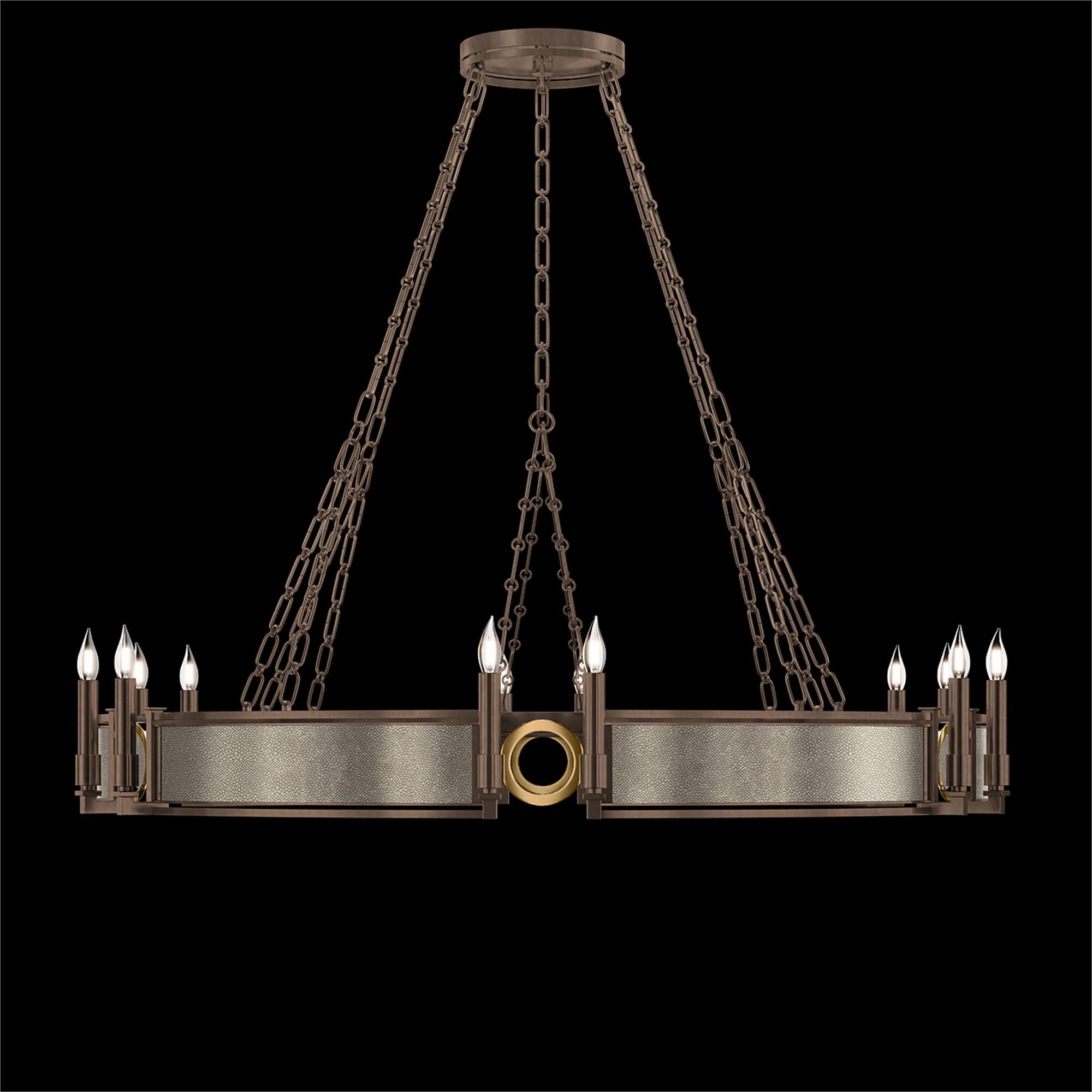 Shown in Bronze and Brass  finish and Coco accent