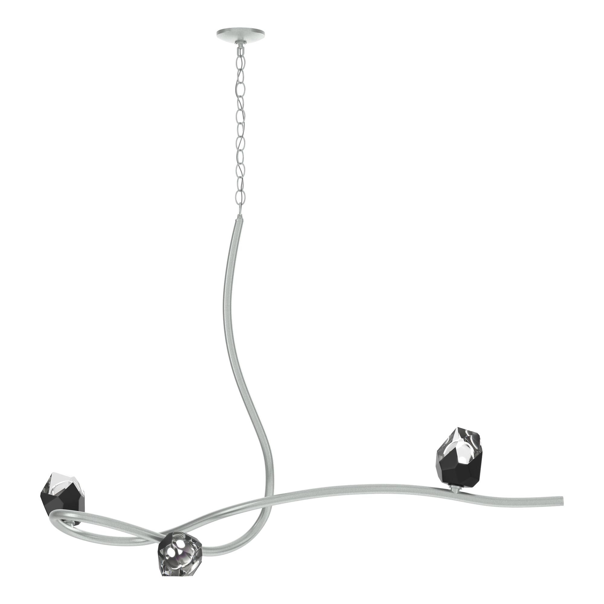 Shown in Vintage Platinum finish and Black Crystal glass