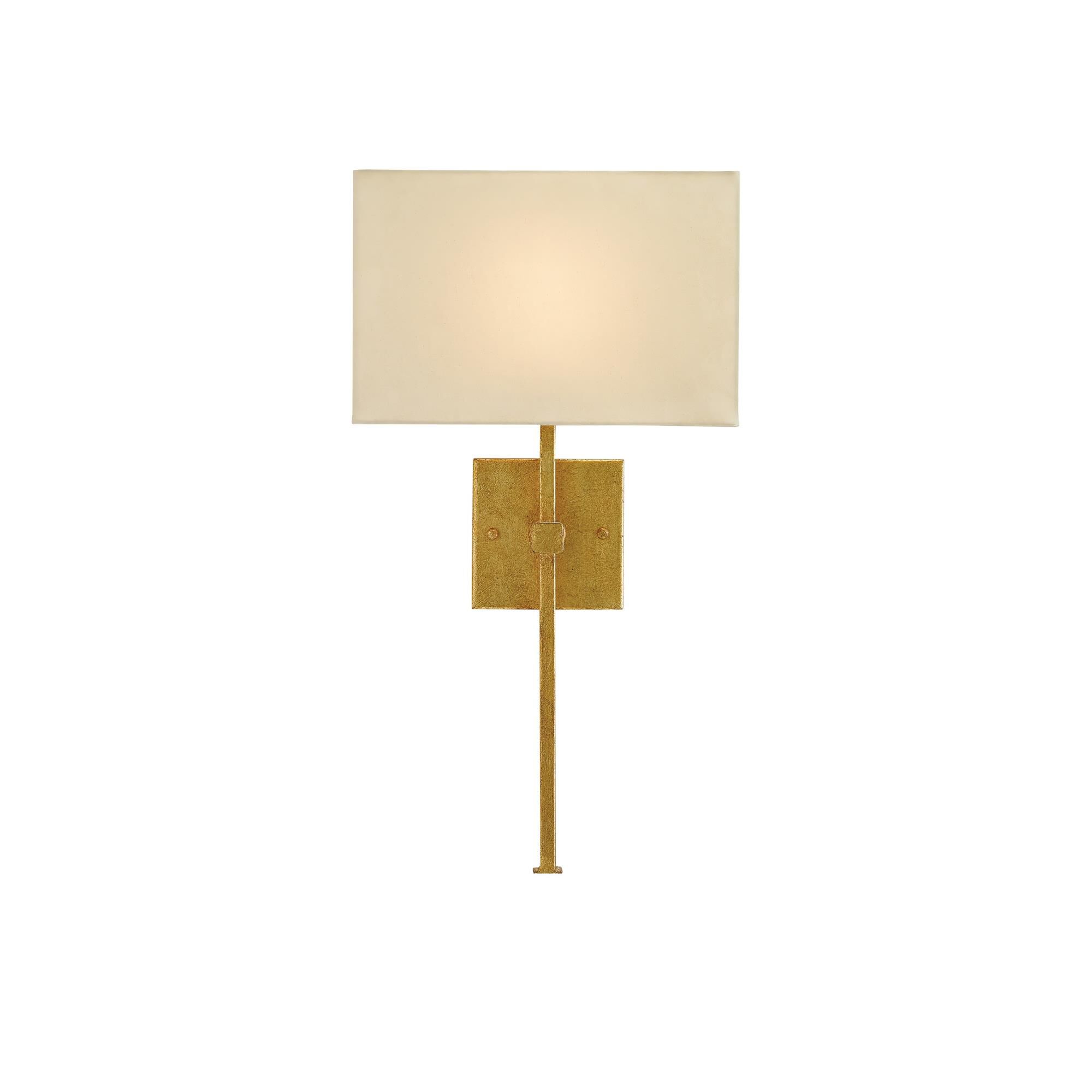 Shown in Antique Gold Leaf finish and Included shade