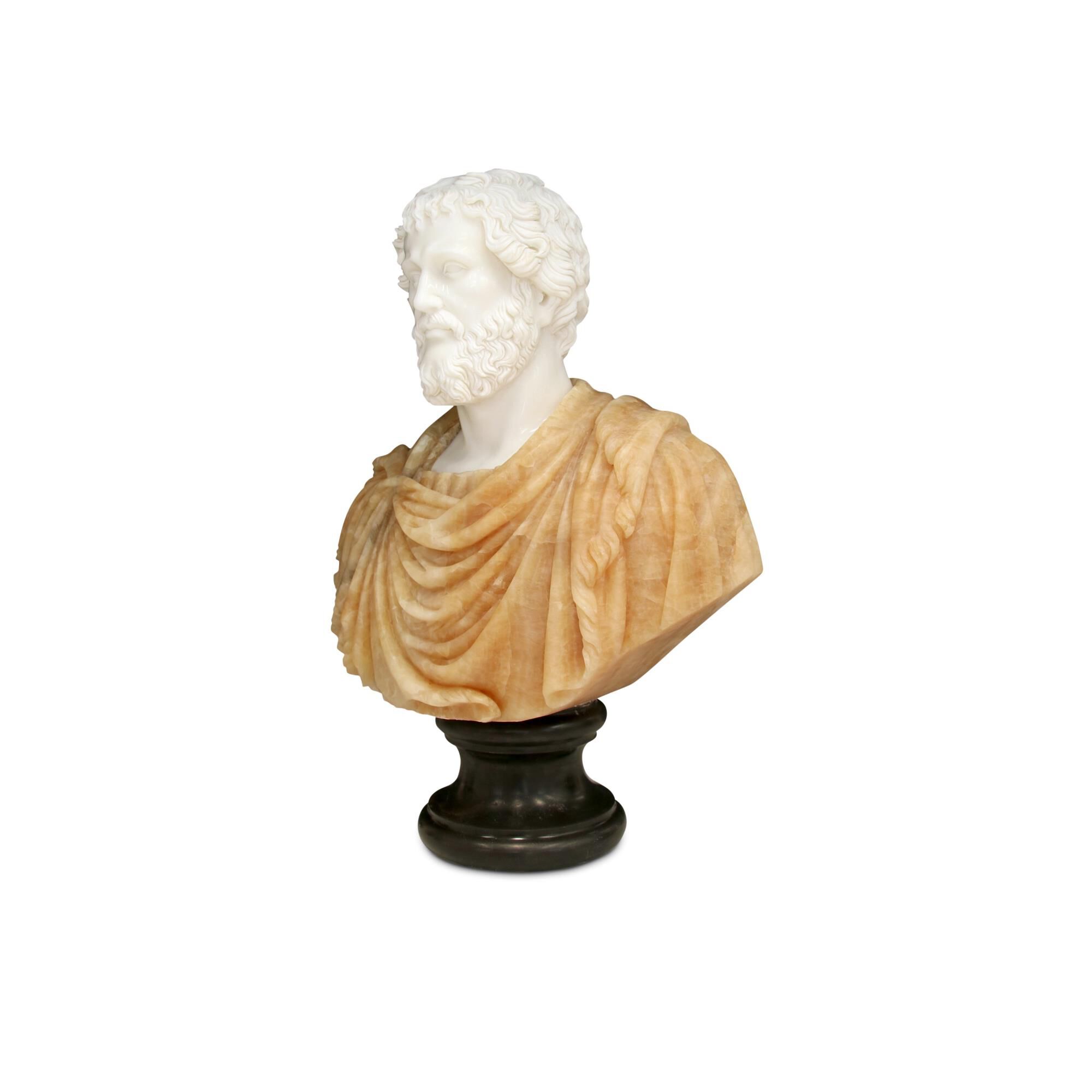 Thanos Marble Bust Sculpture by Currey and Company