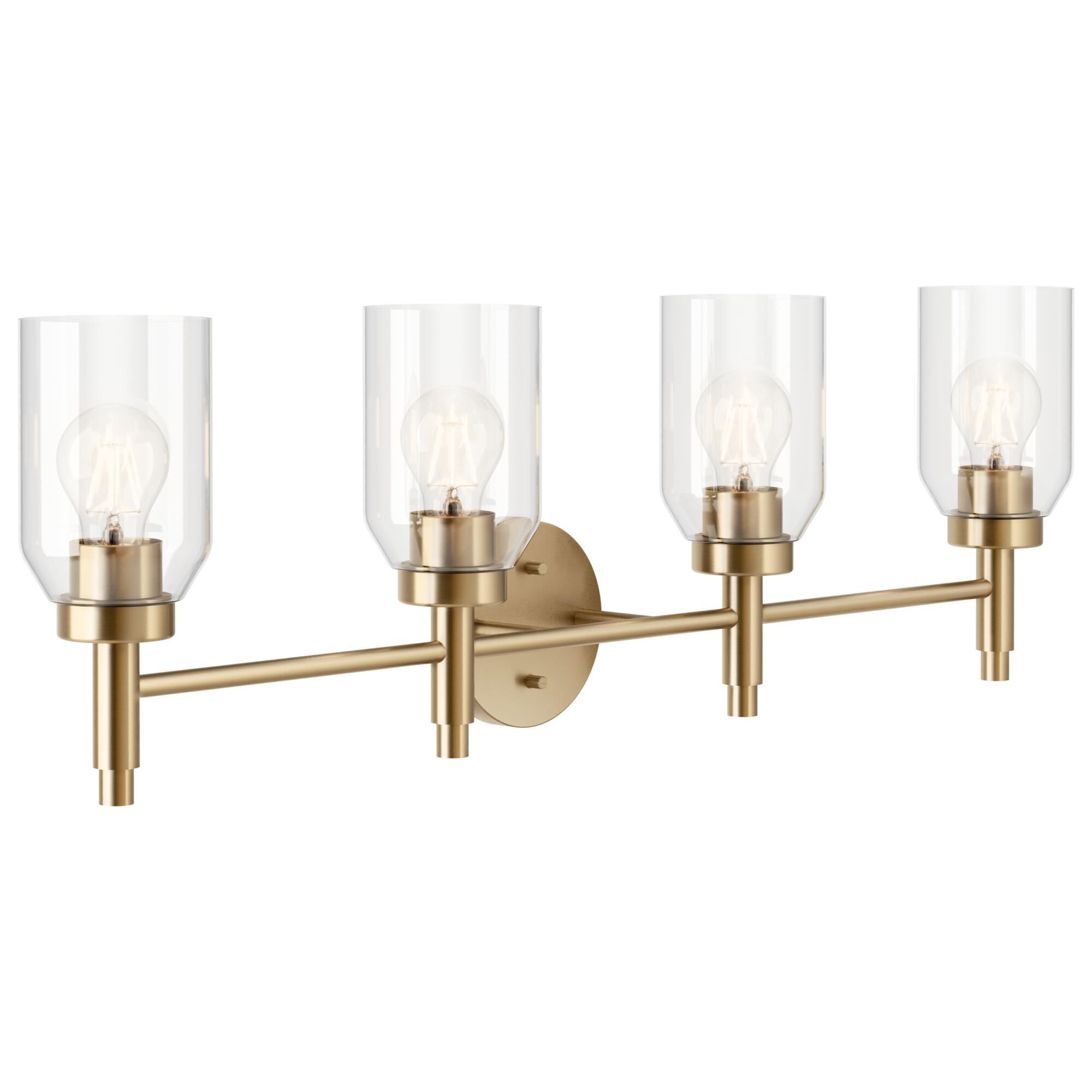 Shown in Champagne Bronze finish and Clear glass