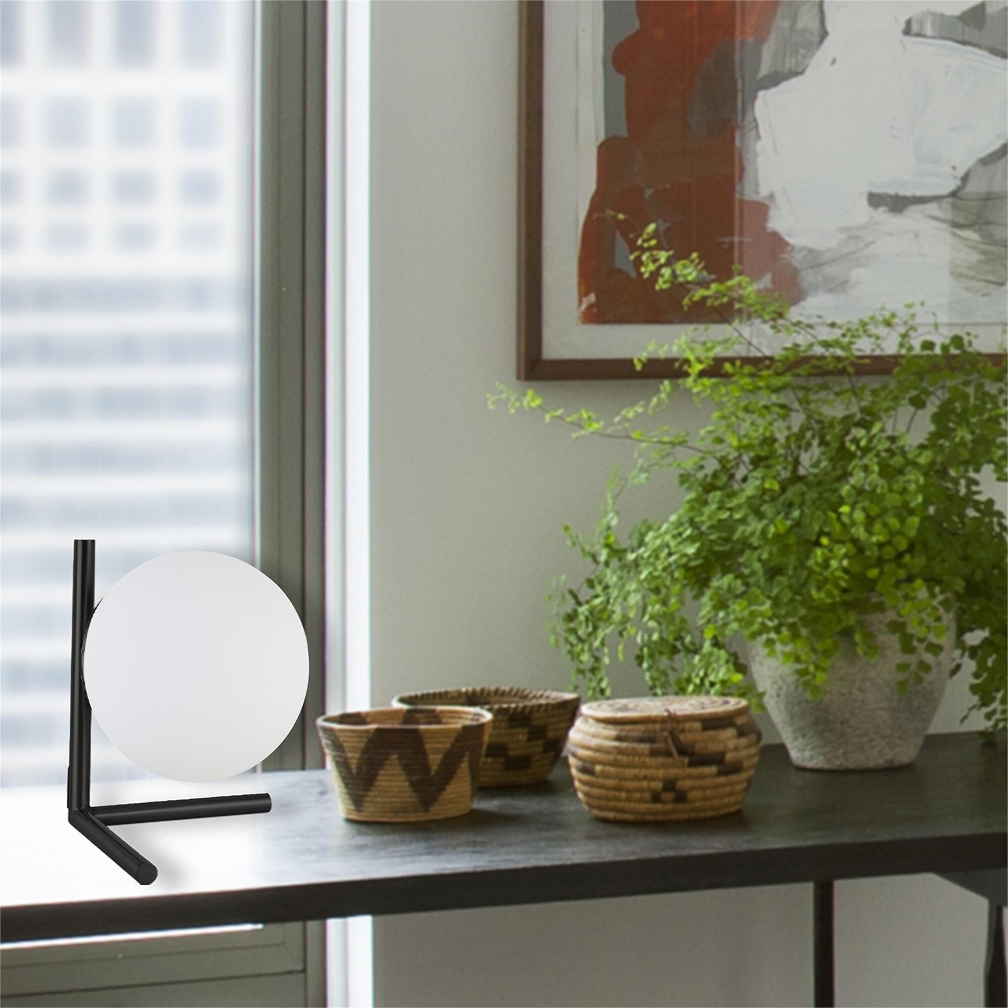Shown in Matte Black and White finish and Opal White Globe glass
