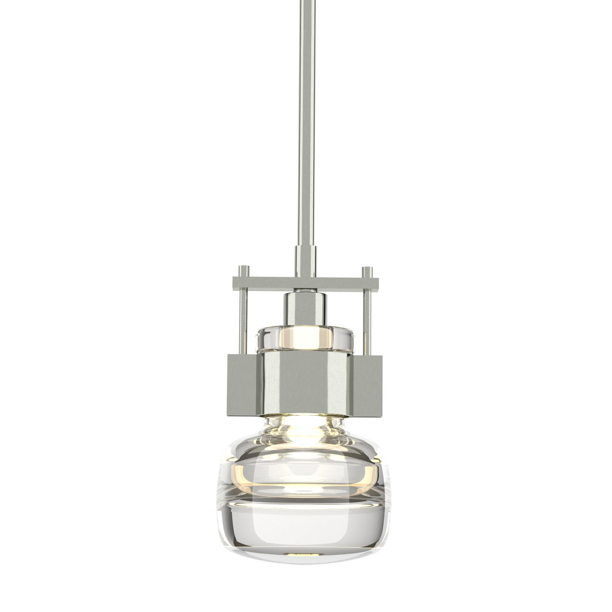 Shown in Sterling finish and Clear glass