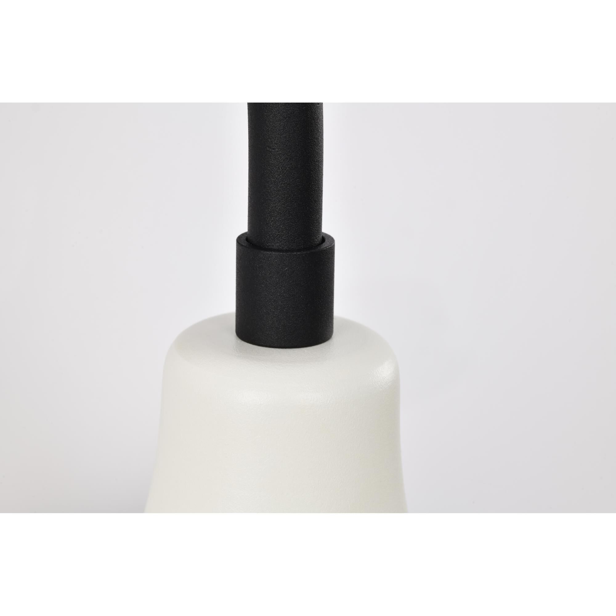 Shown in Black finish and White shade