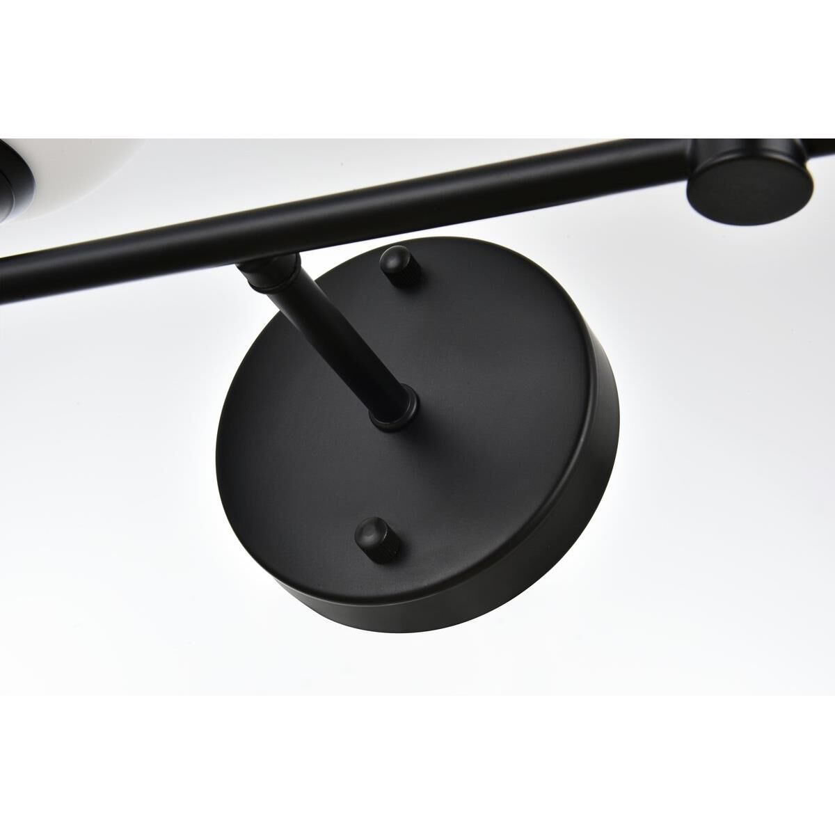 Shown in Black  finish and Frosted White glass