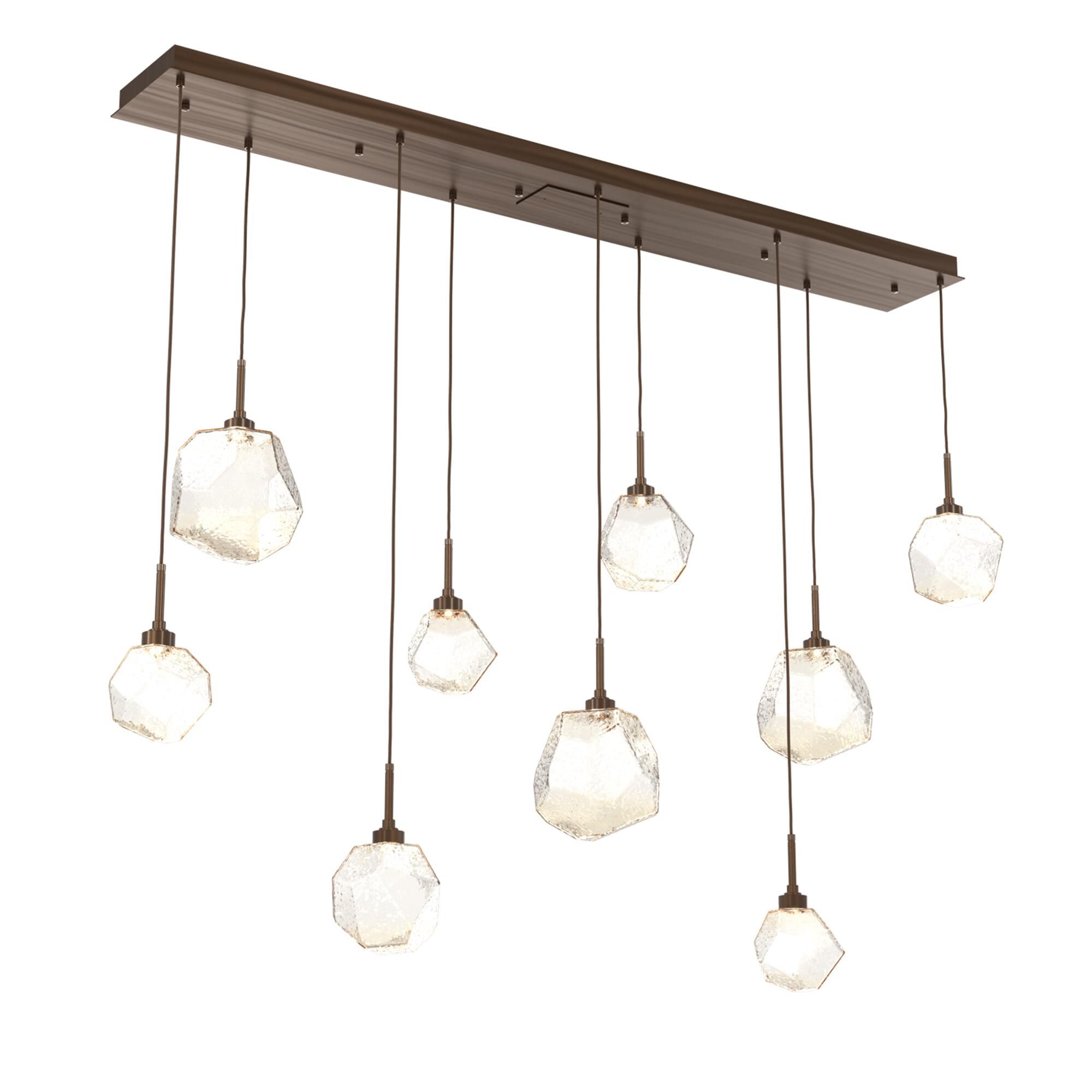Shown in Burnished Brass finish and Amber glass