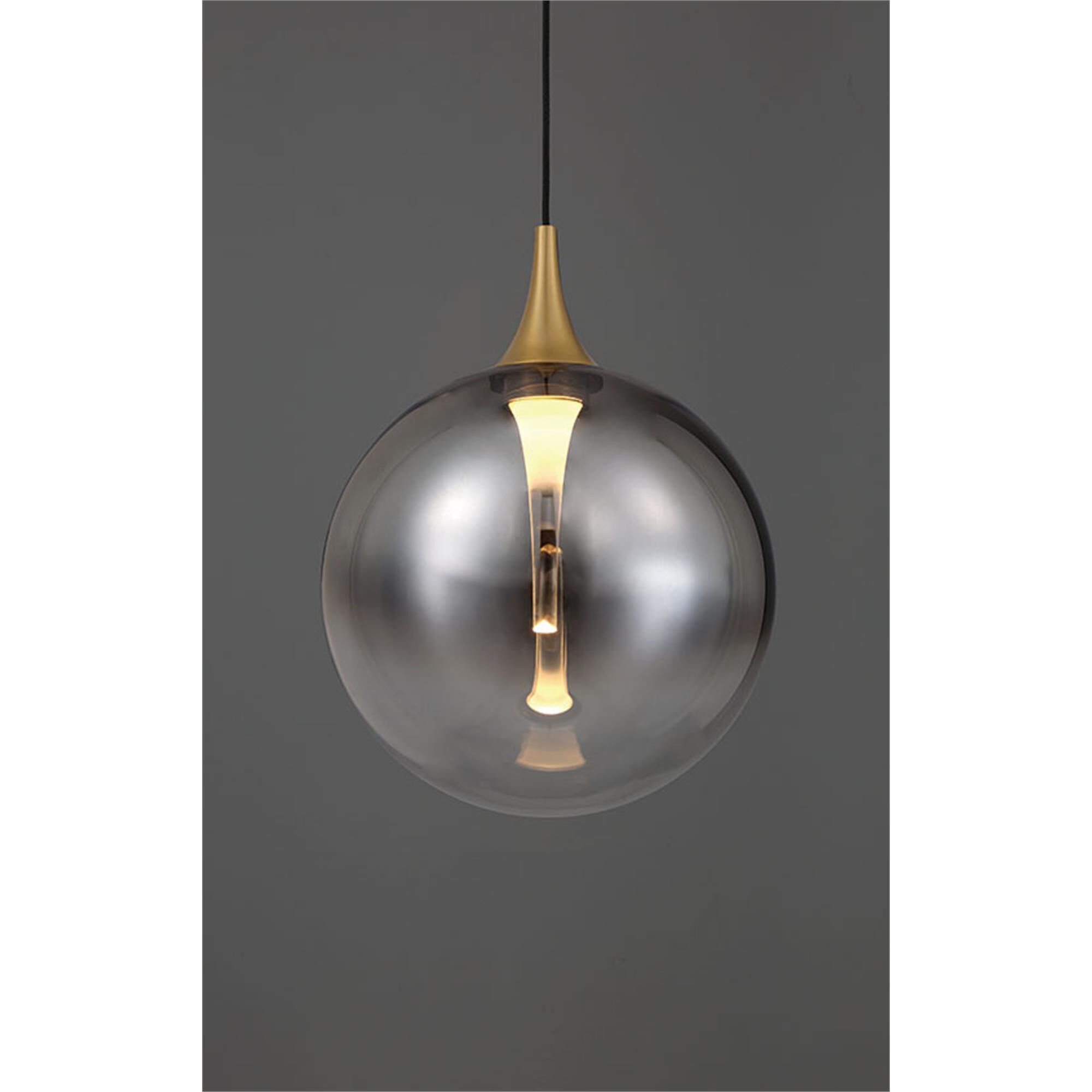 Shown in Gold finish and Smoked glass