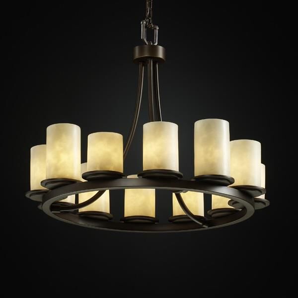 Clouds 28 Inch 12 Light Chandelier by Justice Design Group