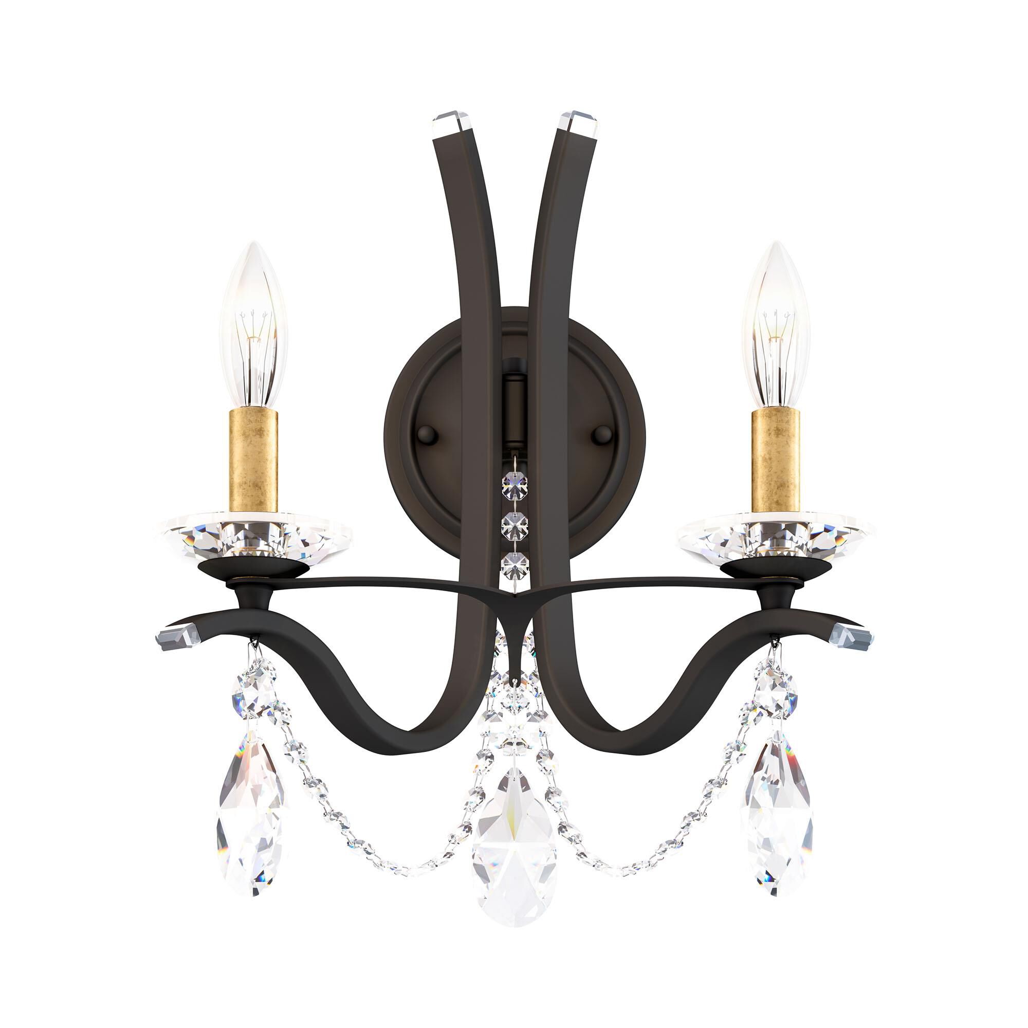 Shown in Black finish and Clear Radiance crystal