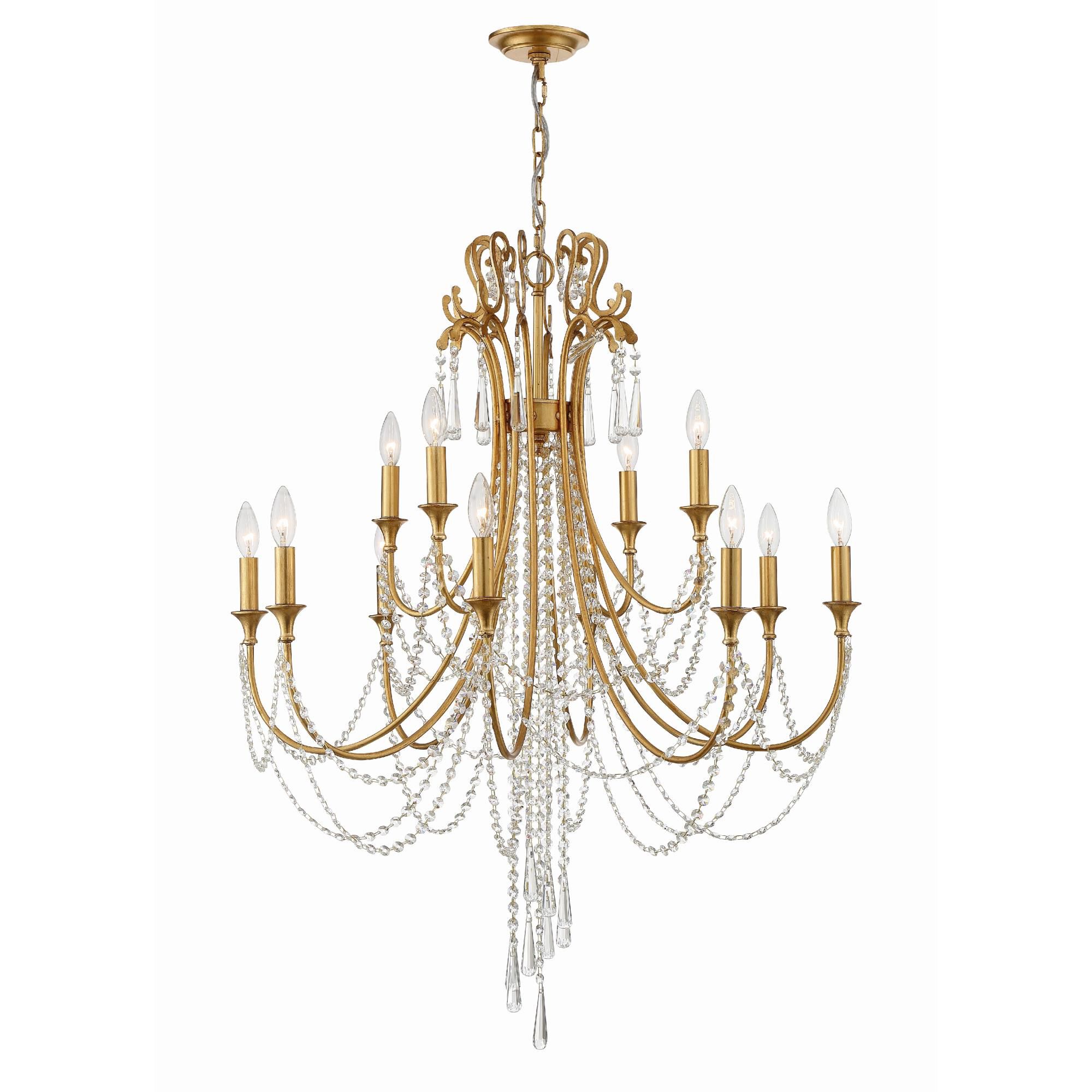 Arcadia 32 Inch 12 Light Chandelier by Crystorama