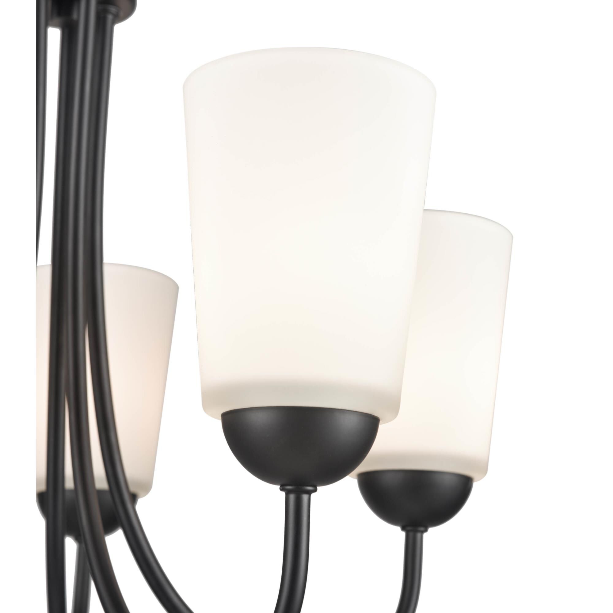 Shown in Matte Black finish and Etched White glass