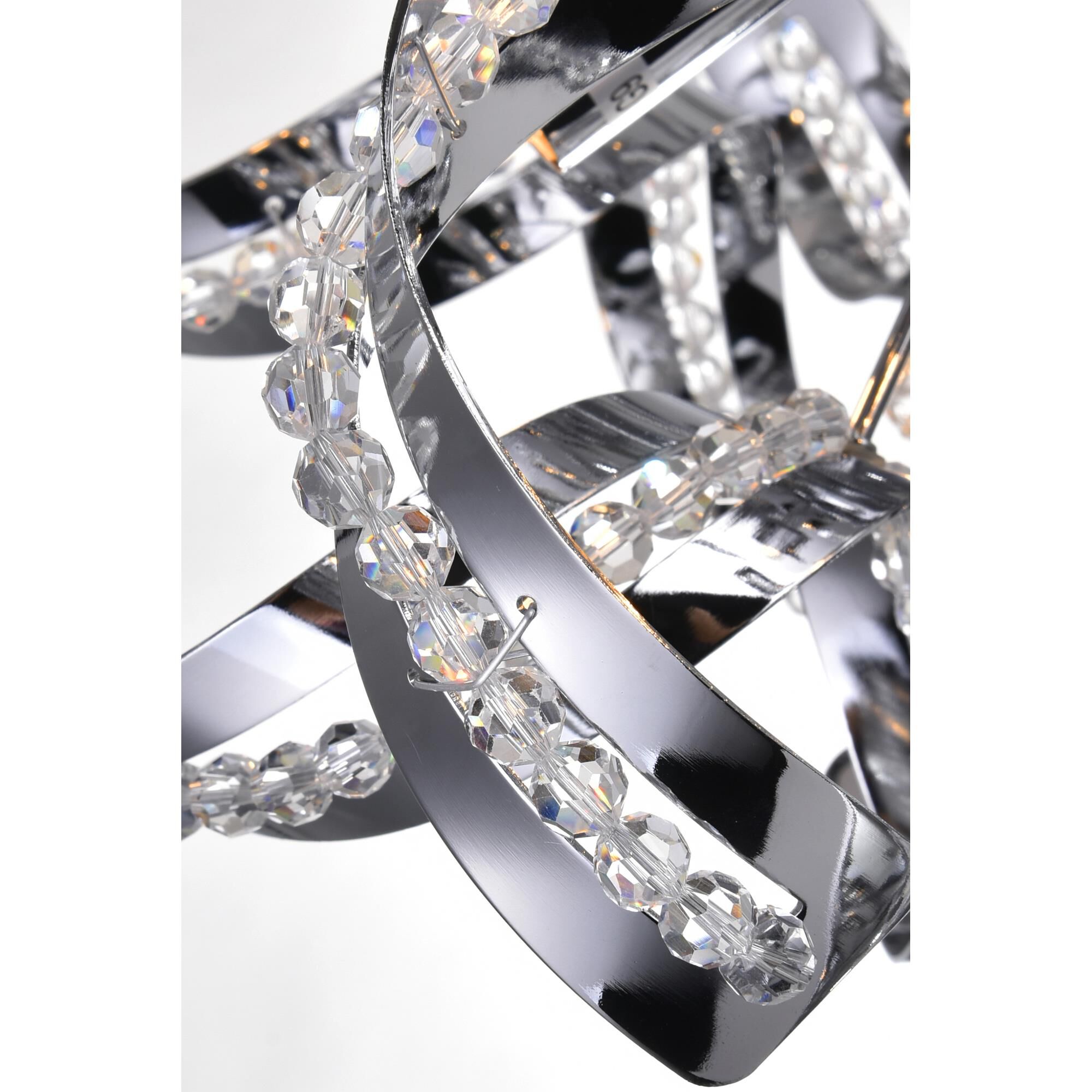 Shown in Chrome finish and K9 Clear crystal