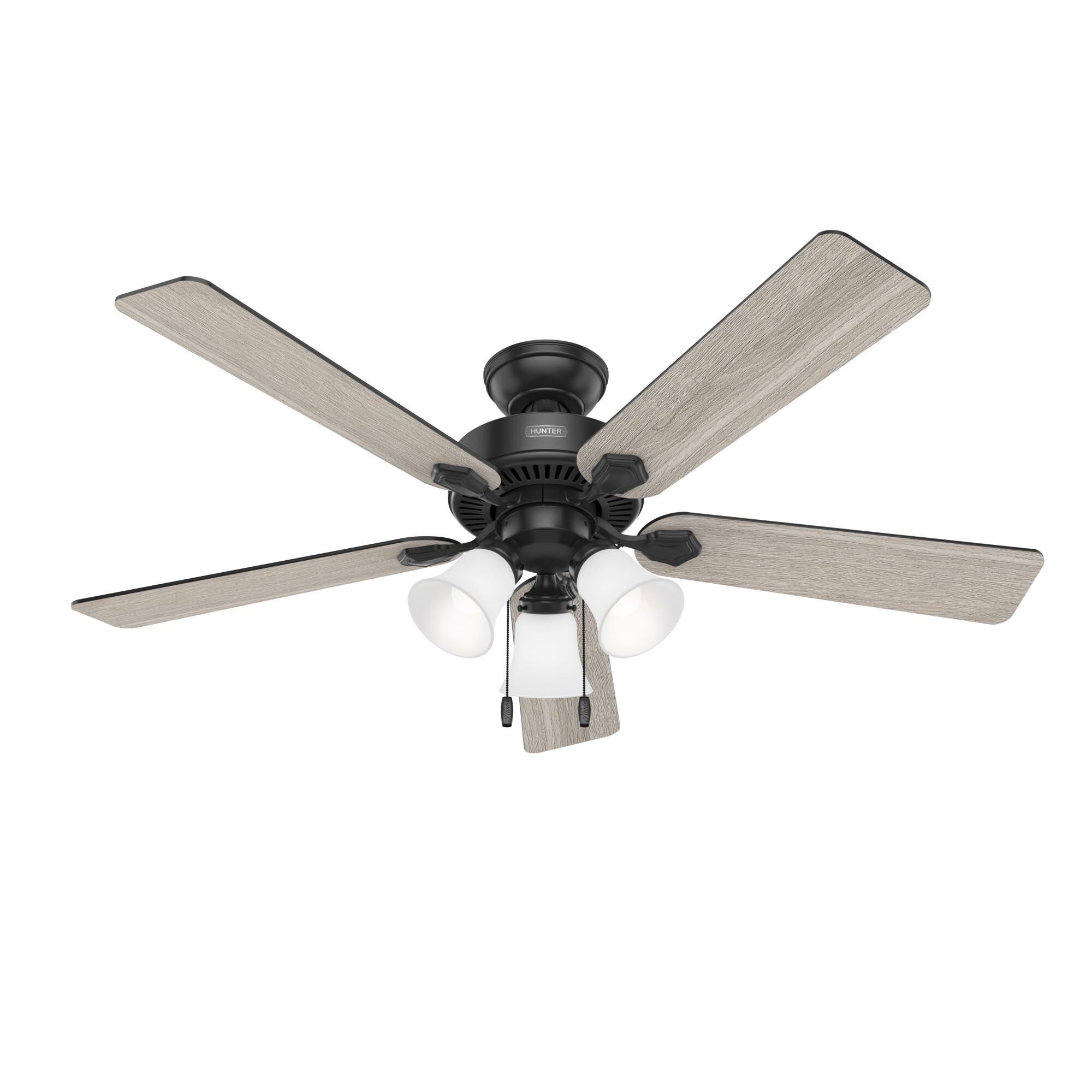 Swanson 52 Inch Ceiling Fan with Light Kit by Hunter Fan
