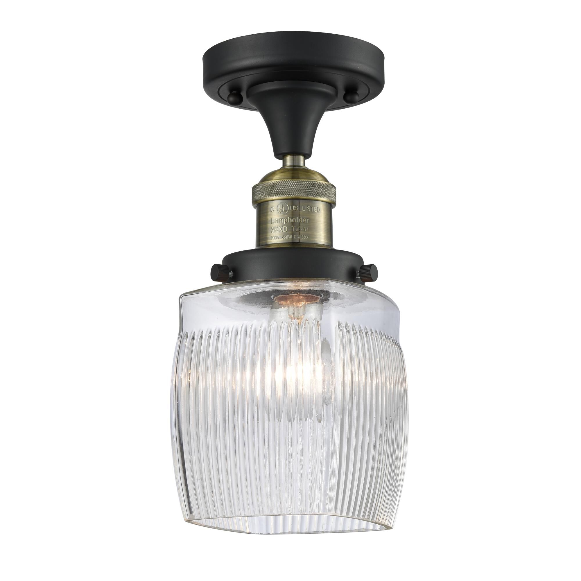 Bruno Marashlian Colton 5 Inch 1 Light Semi Flush Mount by Innovations Lighting
