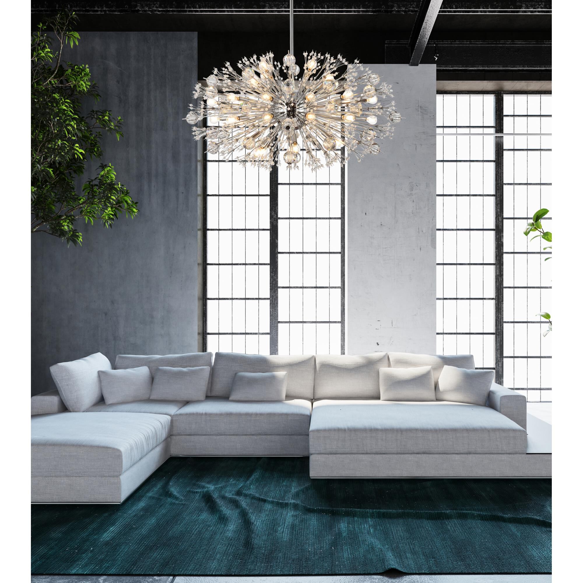 Vera 42 Inch Large Pendant by Elegant Lighting