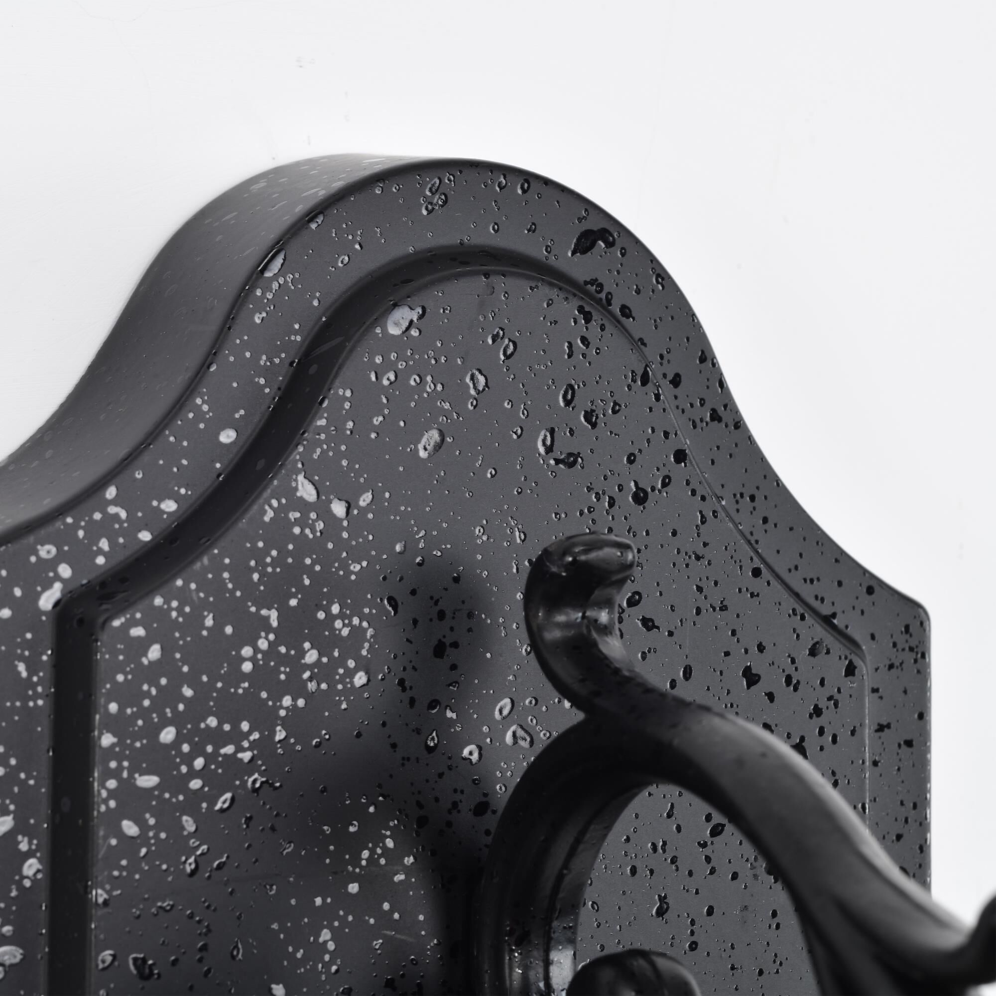 Shown in Textured Black finish and Clear Beveled Panels glass