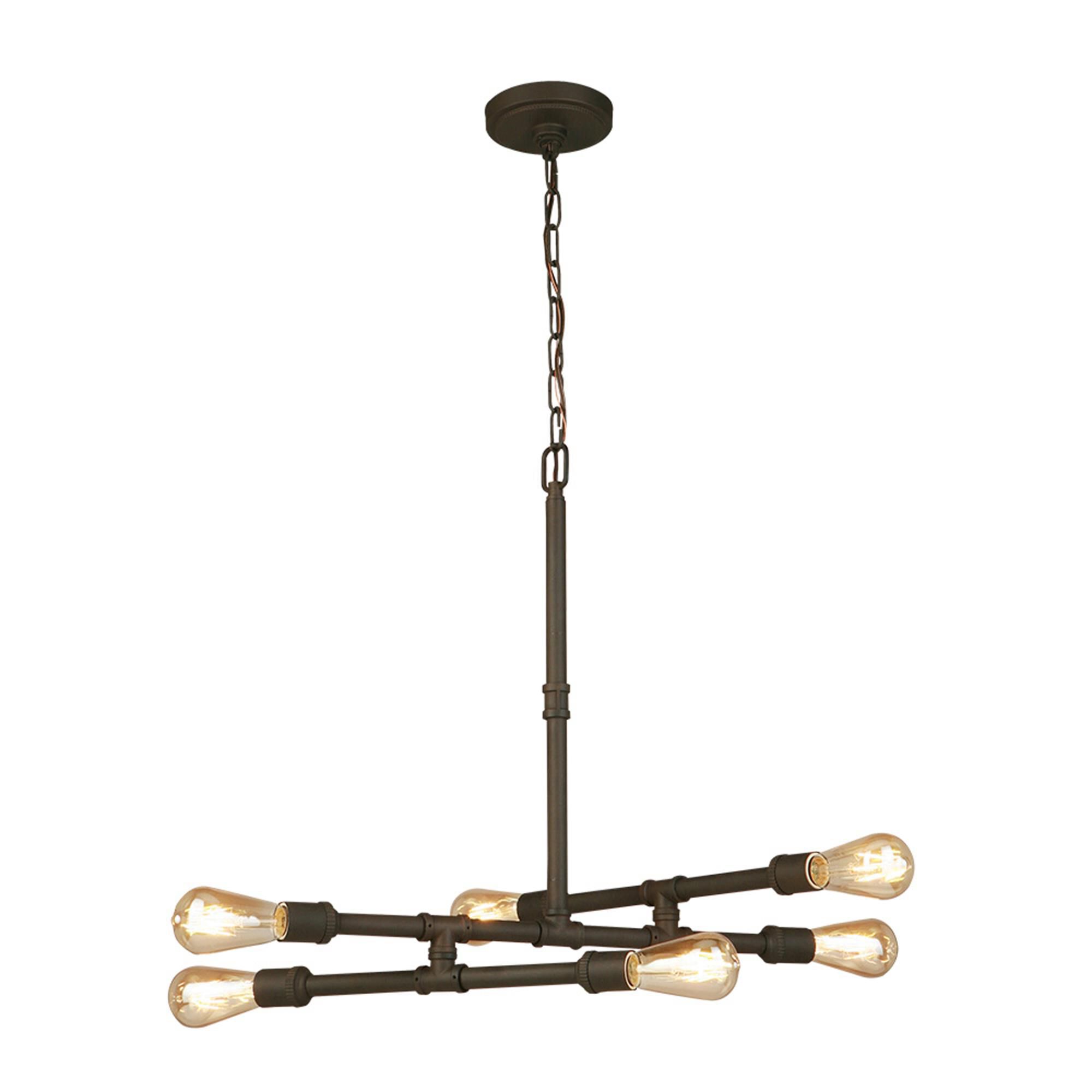 Eglo Rivertown 23 Inch 6 Light Chandelier by Eglo Lighting