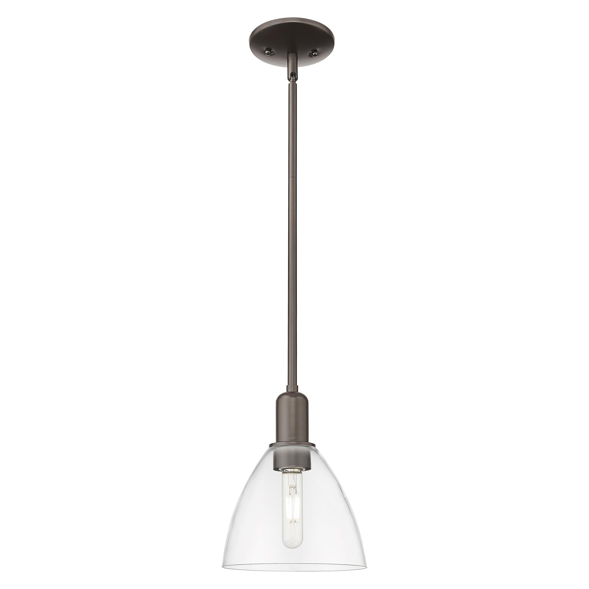 Shown in Oil Rubbed Bronze finish and Clear glass