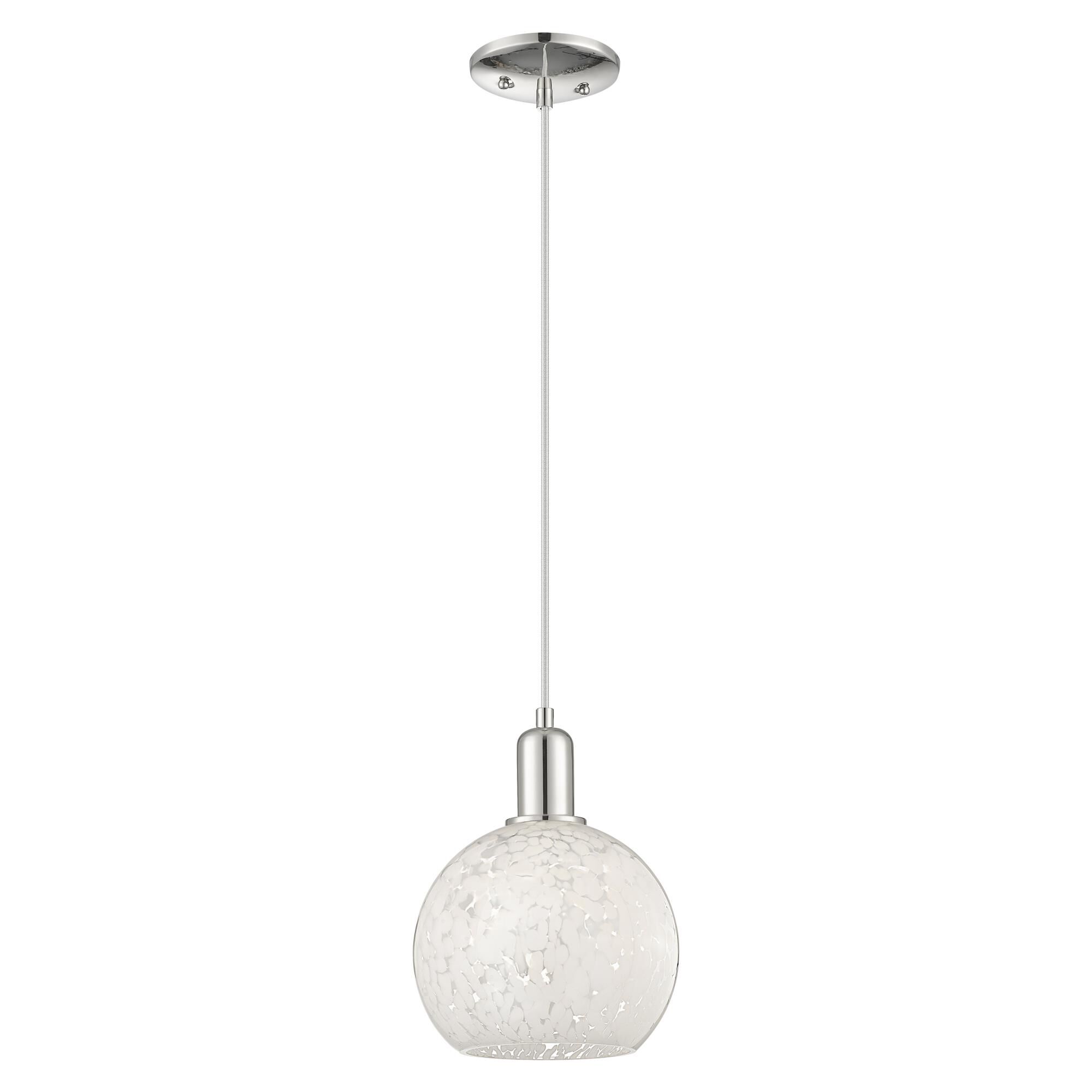 Bruno Marashlian White Mouchette 8 Inch Mini Pendant by Innovations Lighting