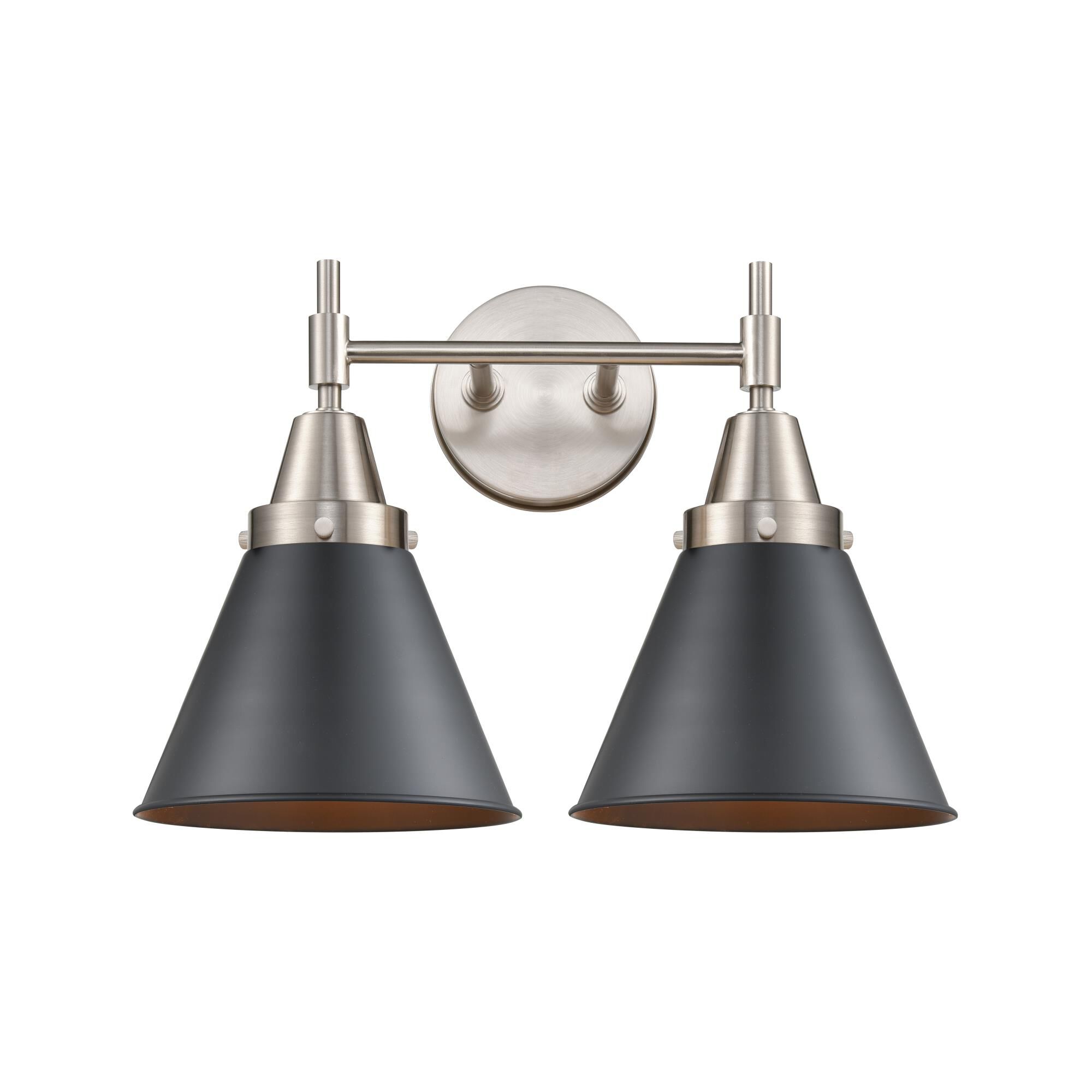 Shown in Satin Nickel finish and Matte Black Appalachian shade