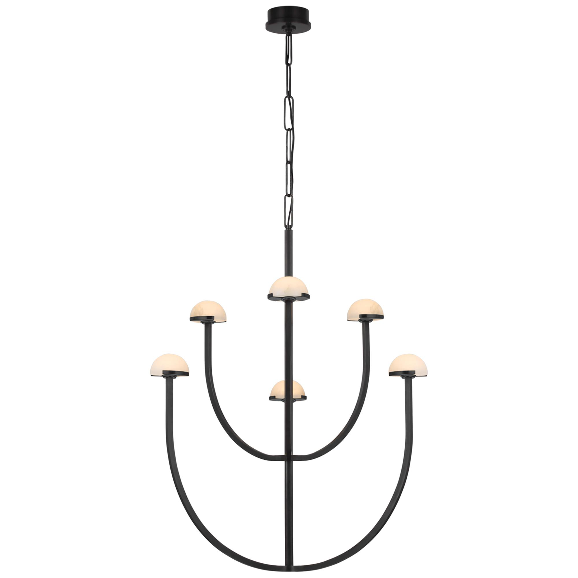 Shown in Bronze finish and Alabaster shade