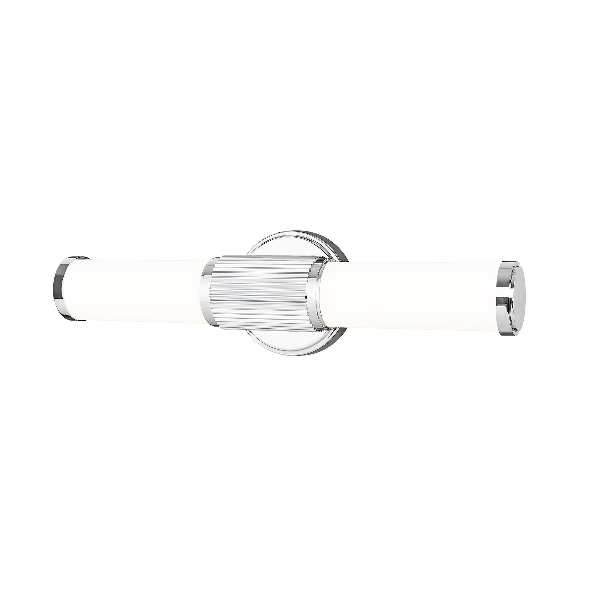 Shown in Chrome finish and Opal White glass and Opal White shade