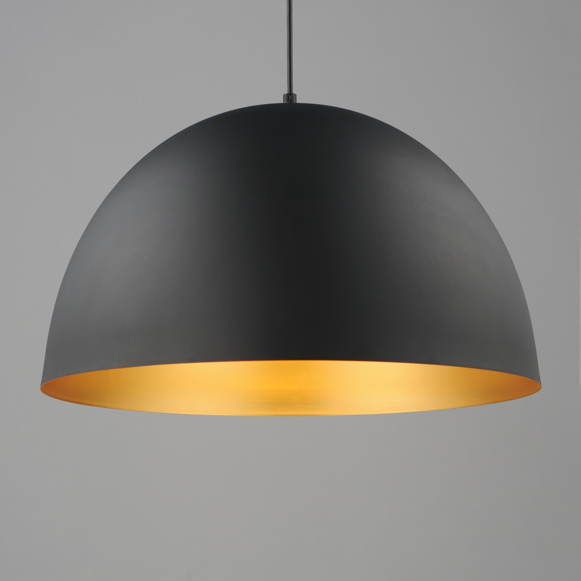 Shown in Black and Gold finish and Steel shade