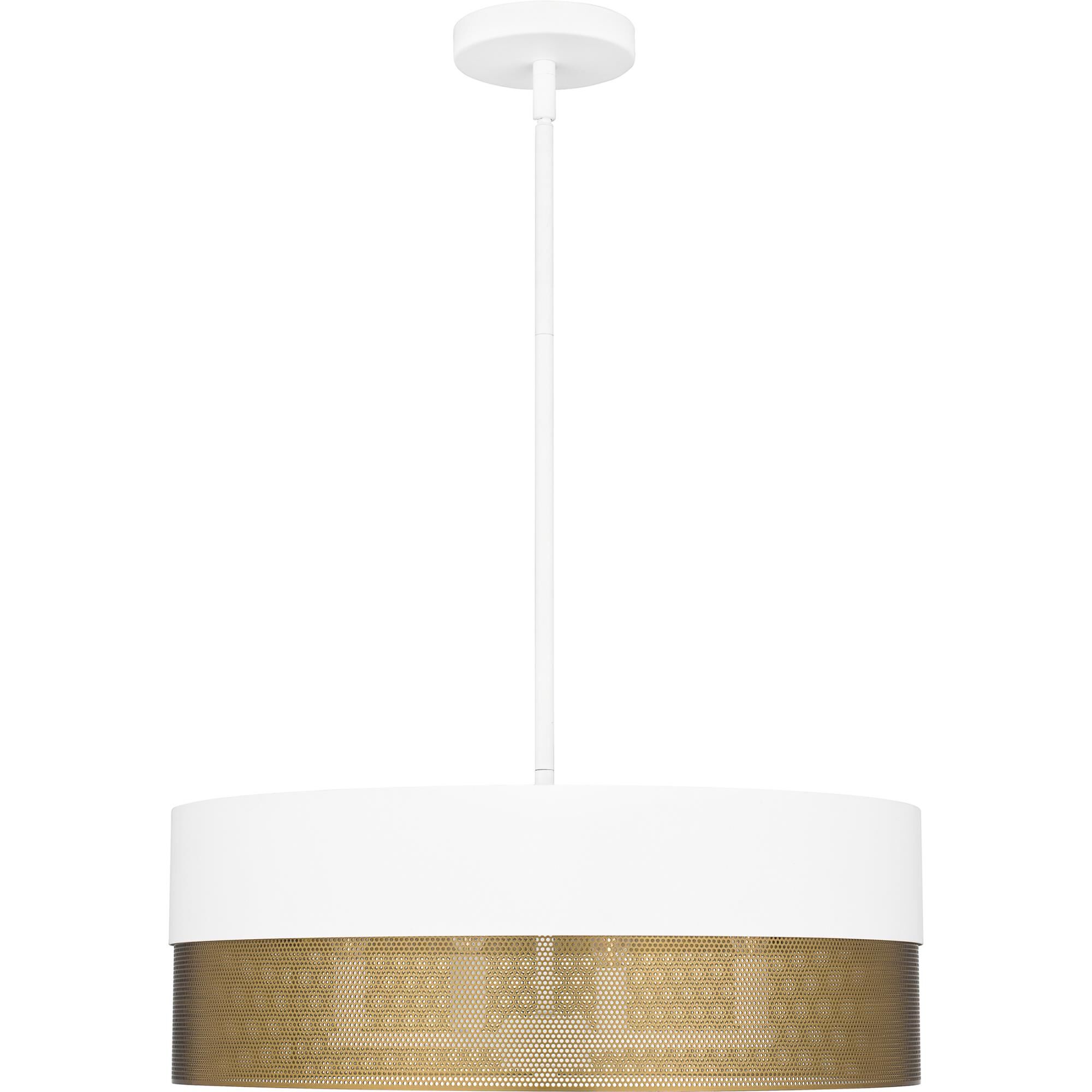 Shown in Matte White finish and Metal shade