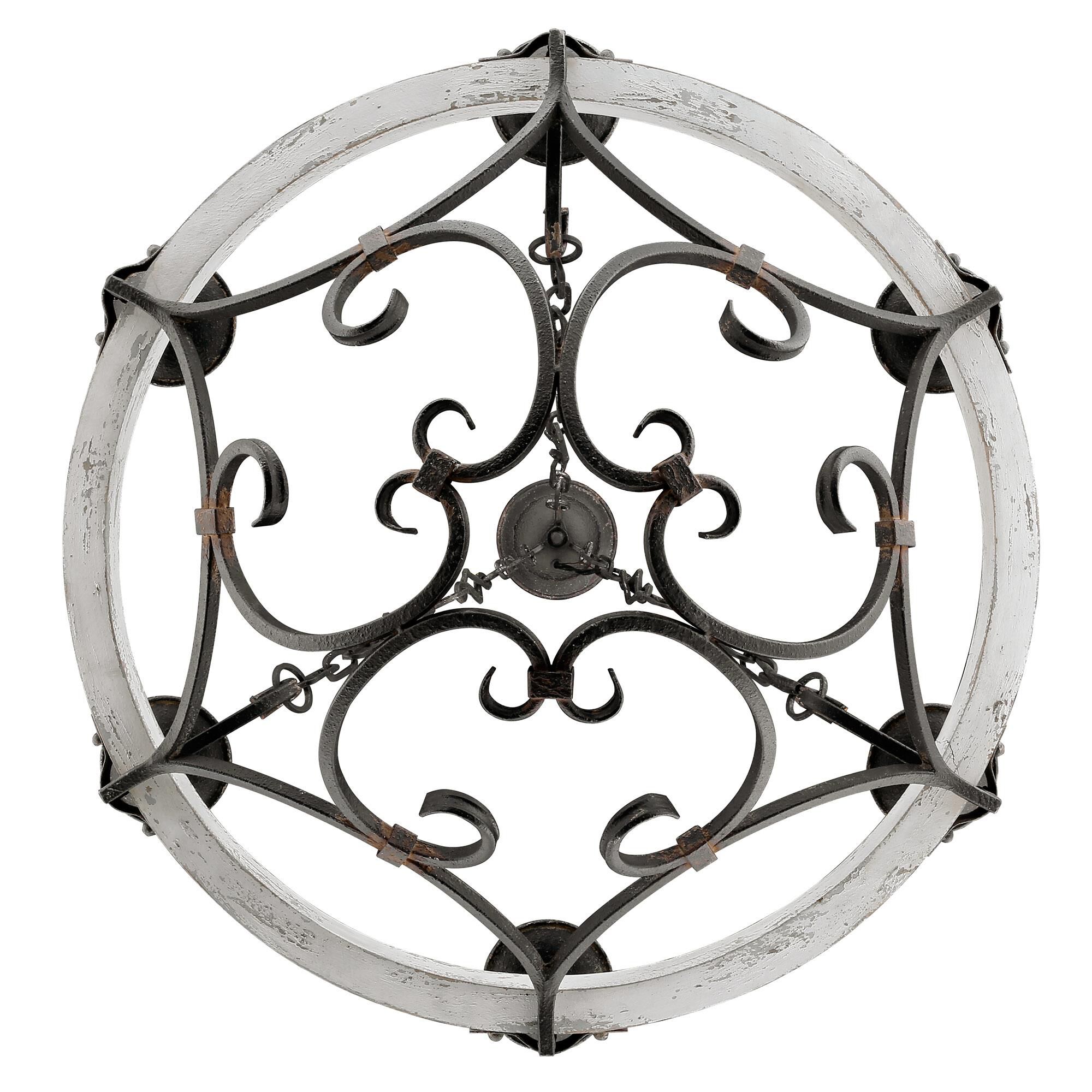 Shown in Antique Black Iron finish and Coastal Driftwood shade